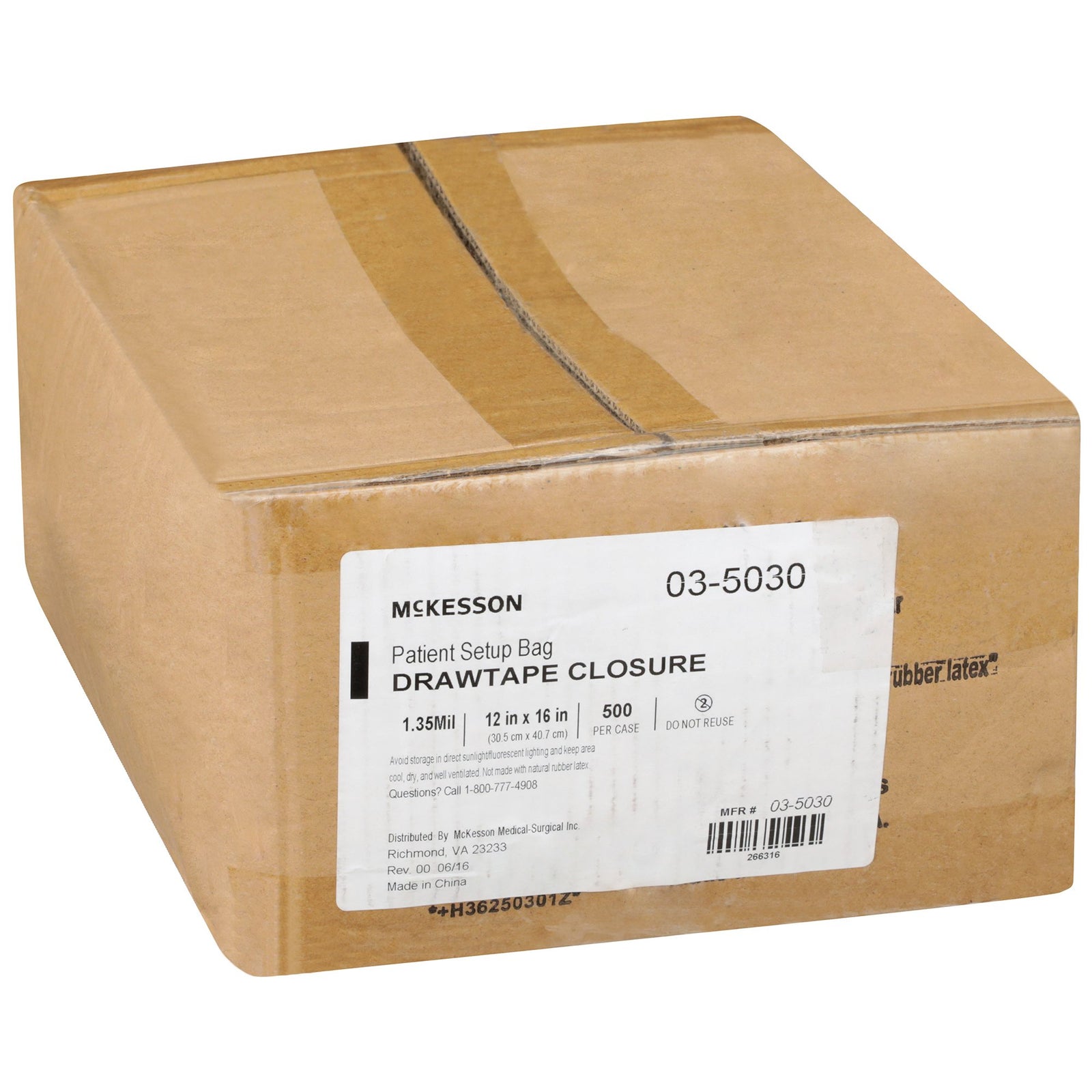 McKesson PULL-TITE Respiratory Set-Up Bag