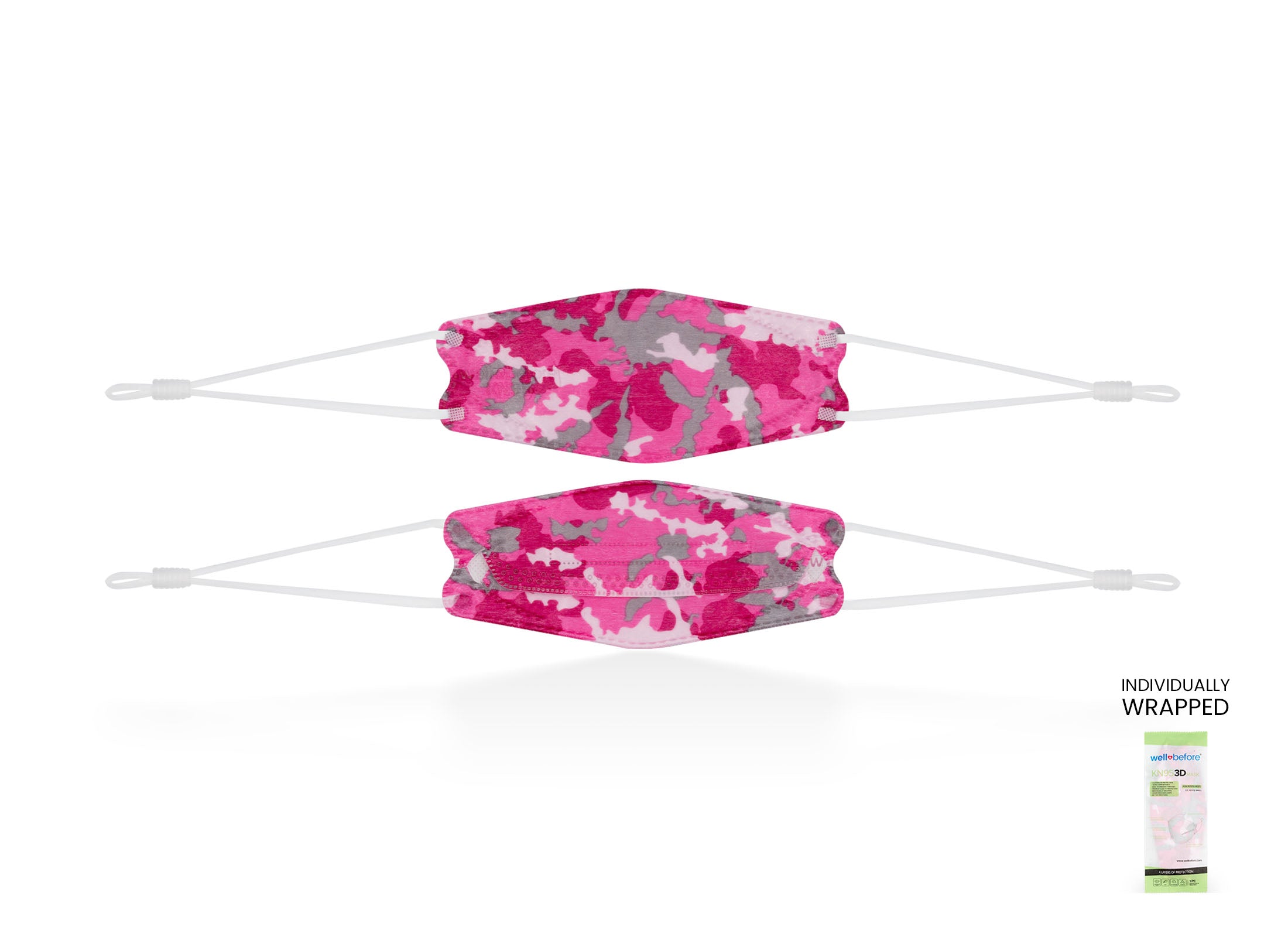 Kids KN95 Mask | Individually Wrapped, Elastic Ear Loops - Bag of 10