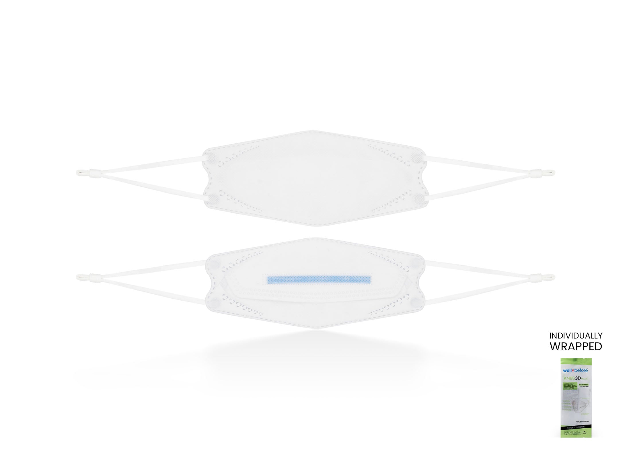 Kids KN95 Mask | Individually Wrapped, Elastic Ear Loops - Bag of 10