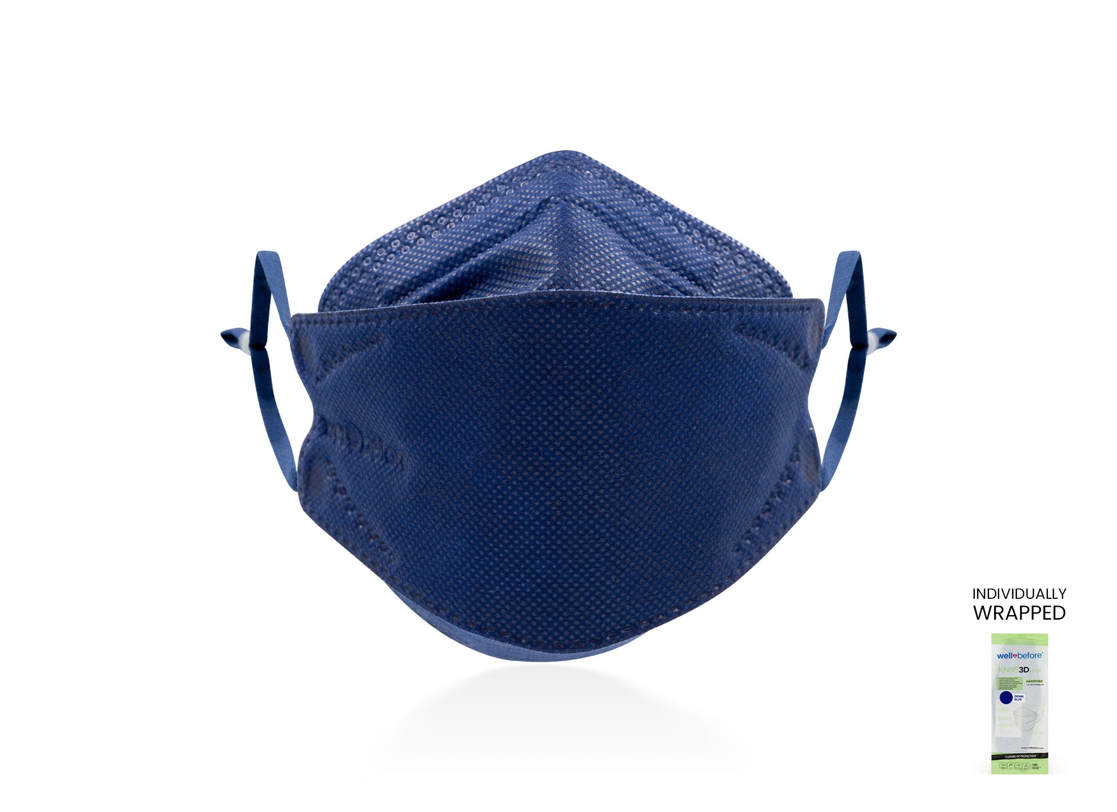 Kids KN95 Mask | Individually Wrapped, Elastic Ear Loops - Bag of 10