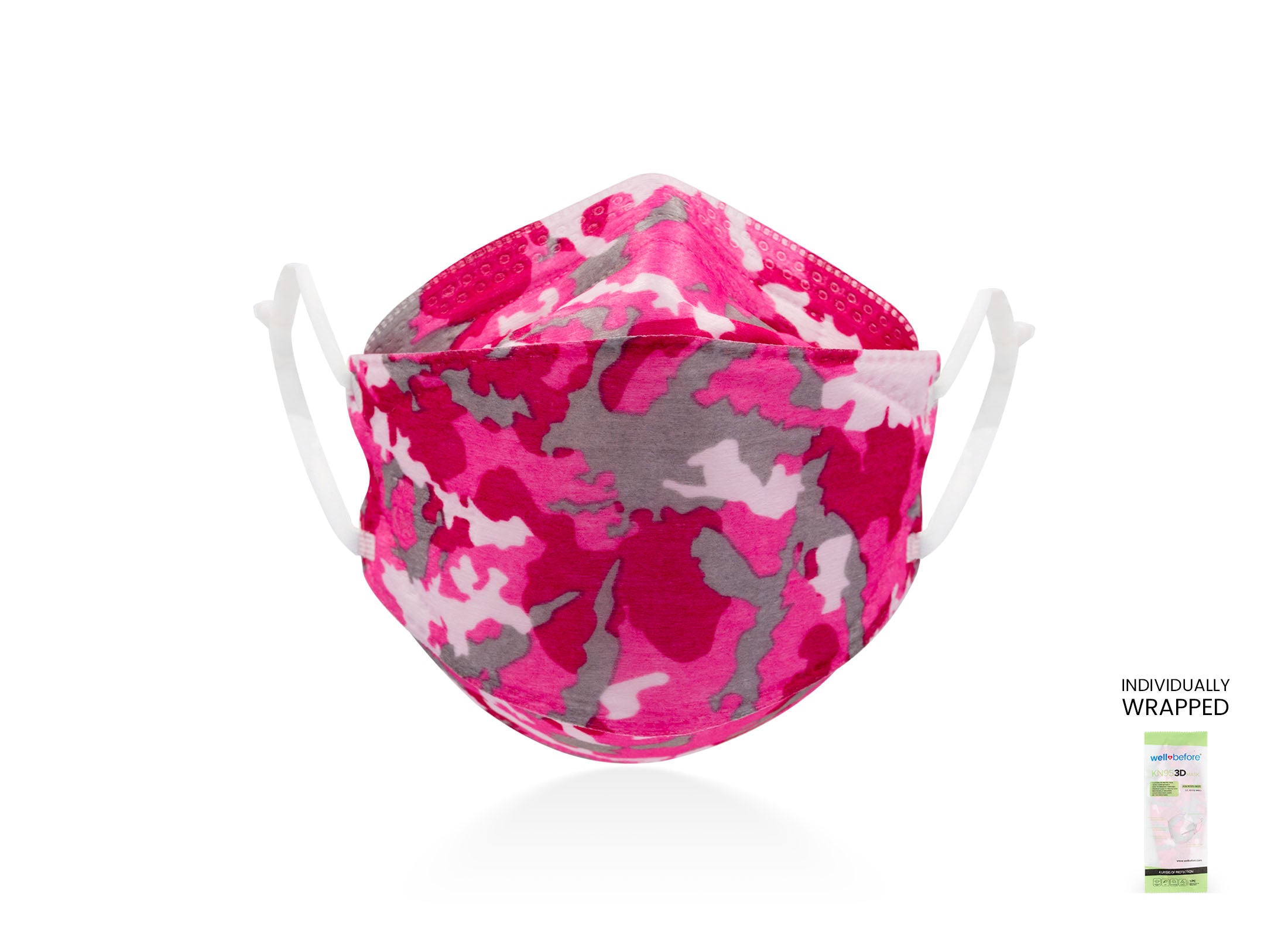 Kids KN95 Mask | Individually Wrapped, Elastic Ear Loops - Bag of 10