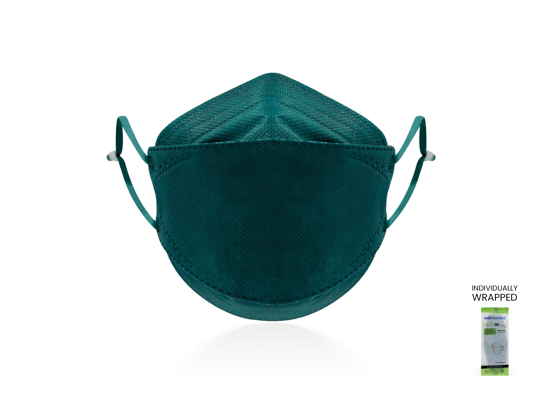 Kids KN95 Mask | Individually Wrapped, Elastic Ear Loops - Bag of 10