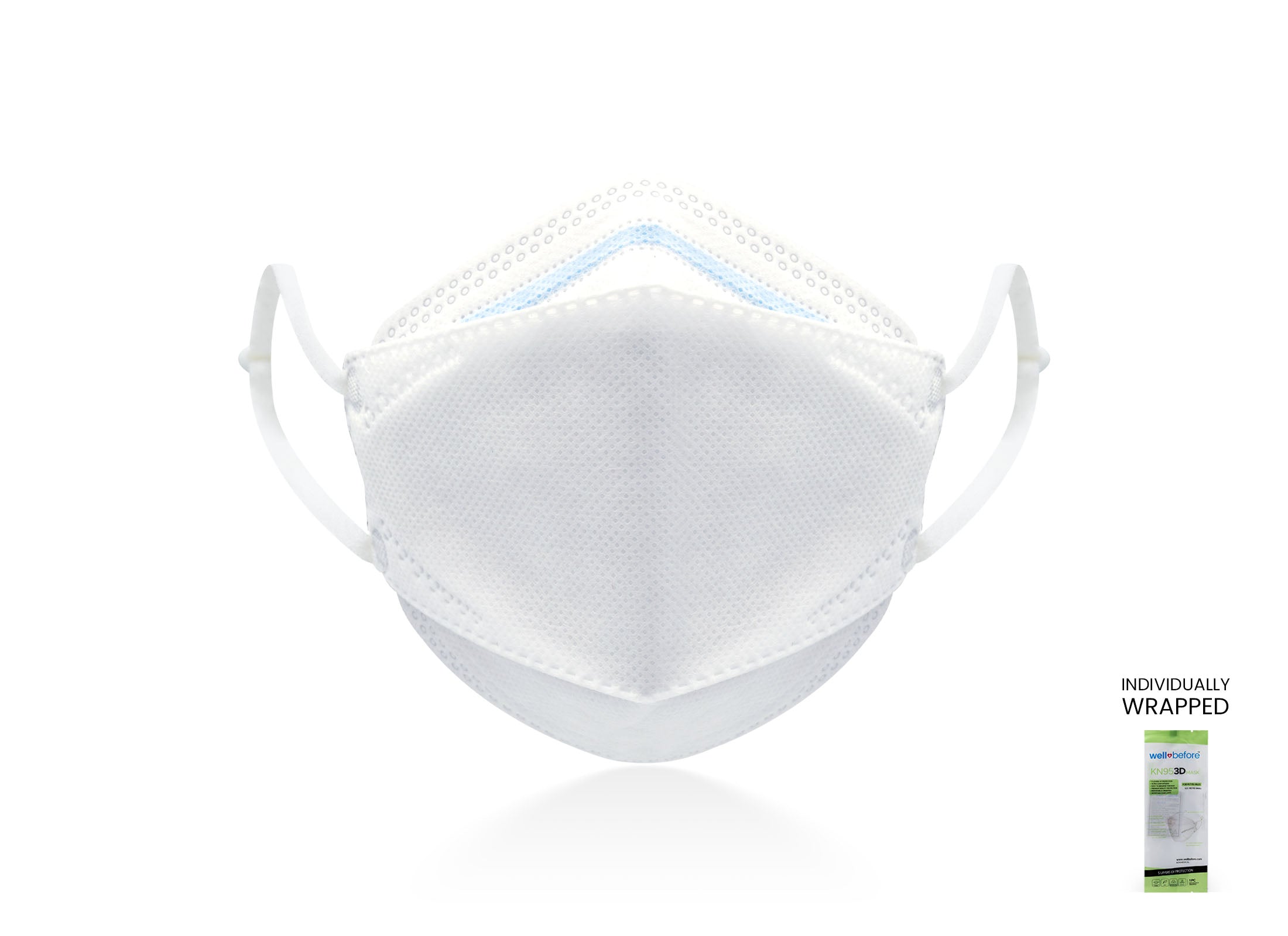Kids KN95 Mask | Individually Wrapped, Elastic Ear Loops - Bag of 10