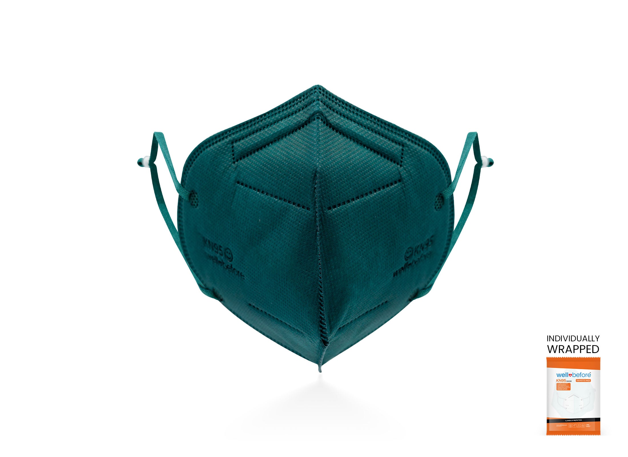 Kids KN95 Mask | Individually Wrapped, Elastic Ear Loops - Bag of 10