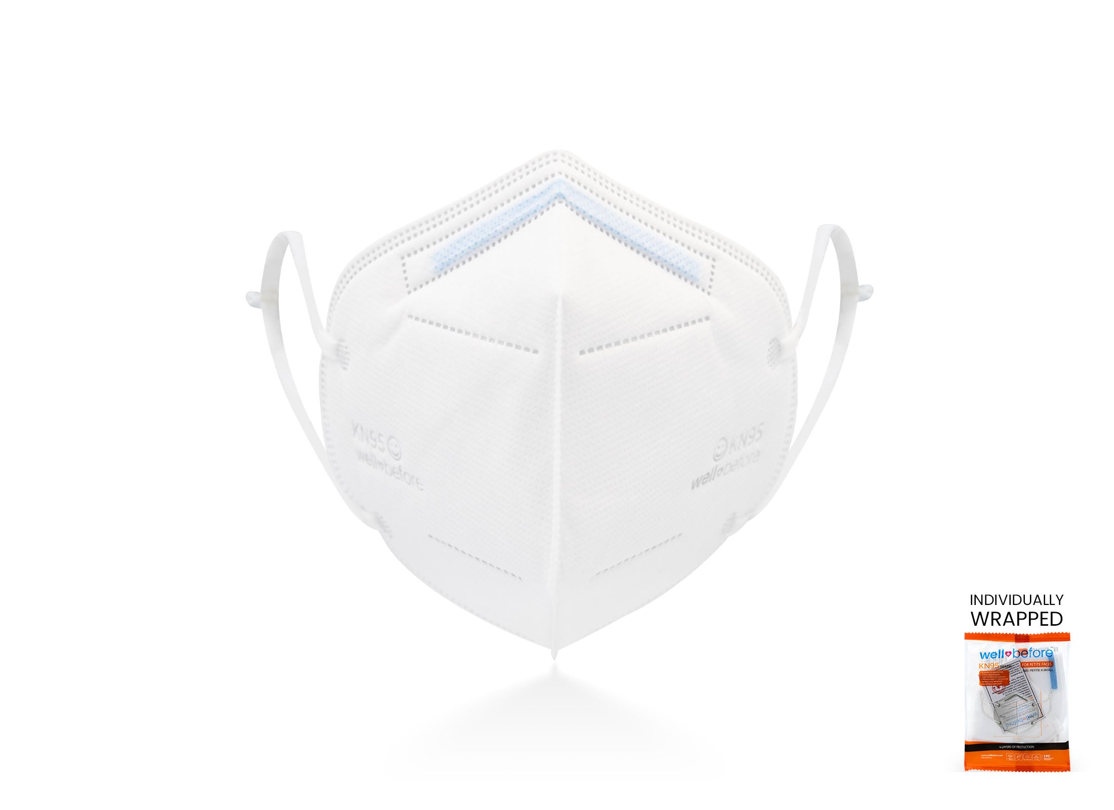 Kids KN95 Mask | Individually Wrapped, Elastic Ear Loops - Bag of 10