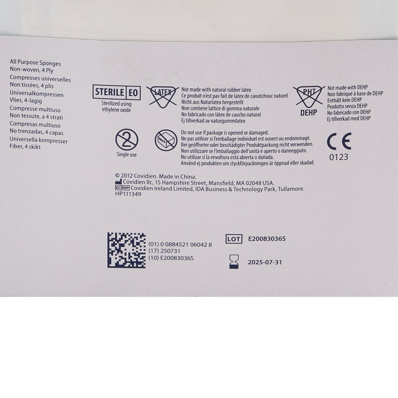 Curity Nonwoven Sponge