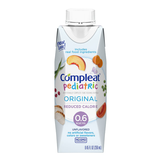 Compleat Pediatric Reduced Calorie Tube Feeding Formula, Ages 1-13 Years, Ready to Use, 8.45 oz