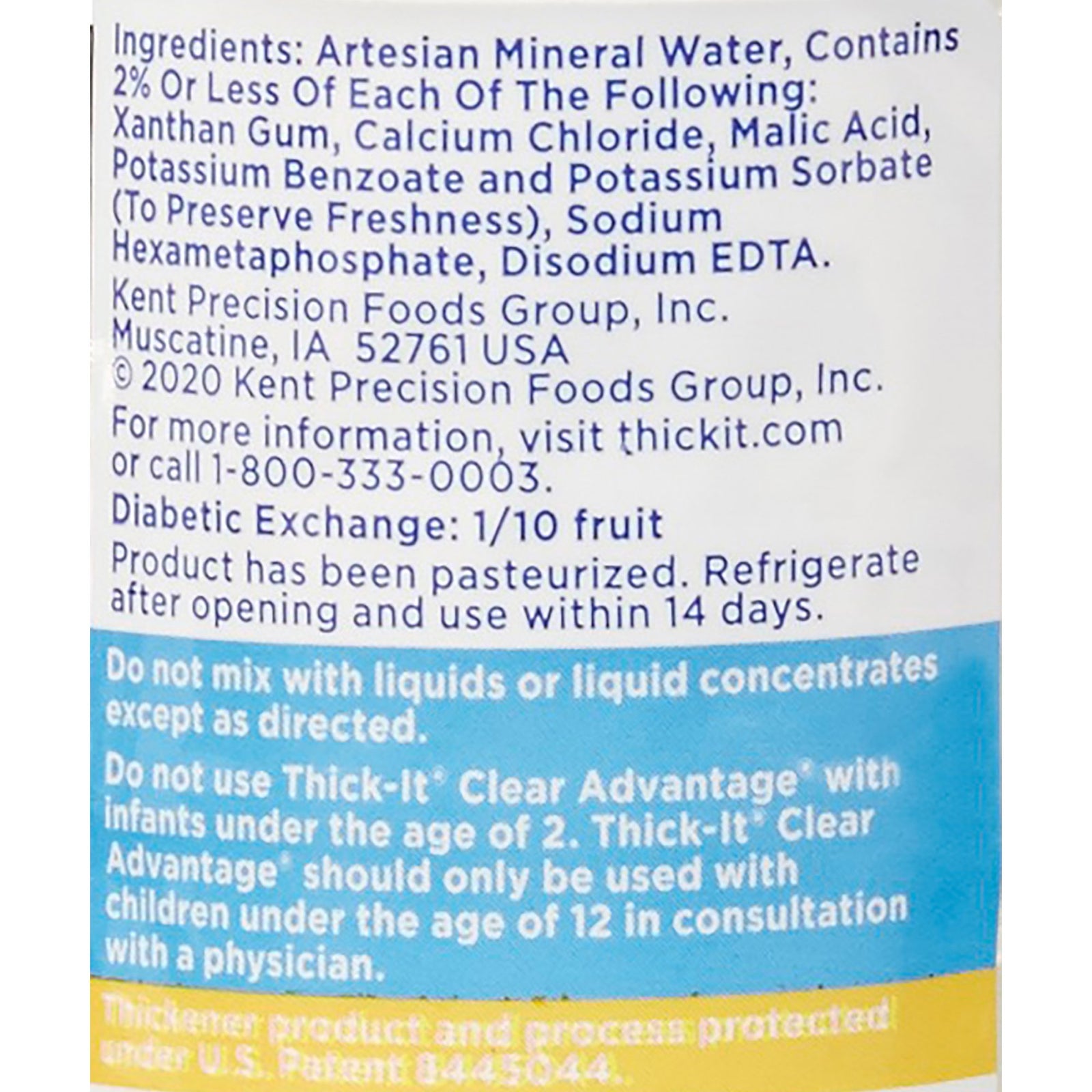 Kent Precision Foods Thick-It AquaCareH2O Thickened Beverage