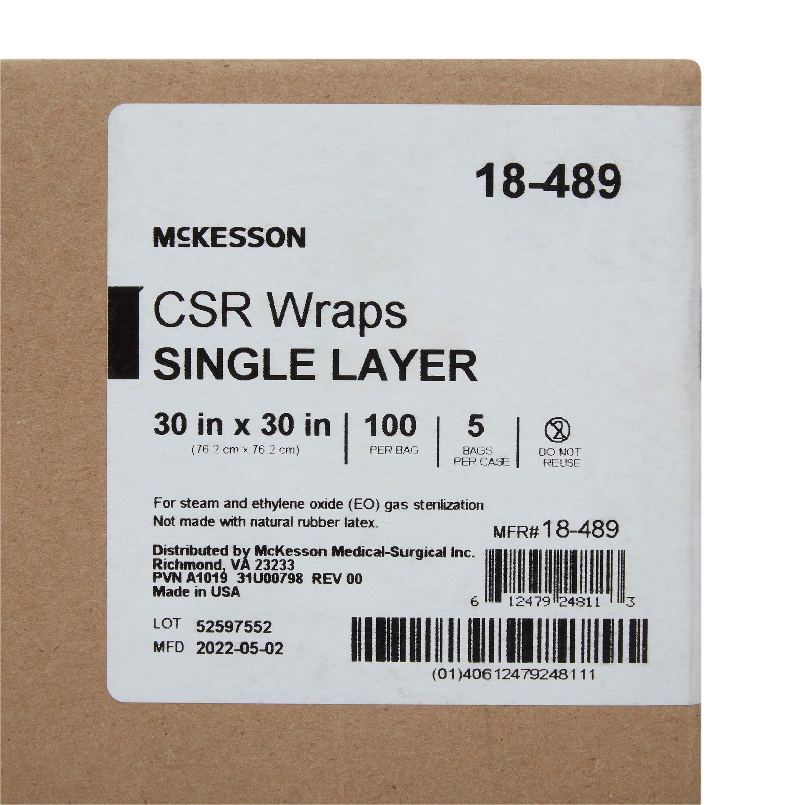 McKesson Single Layer Sterilization Wrap