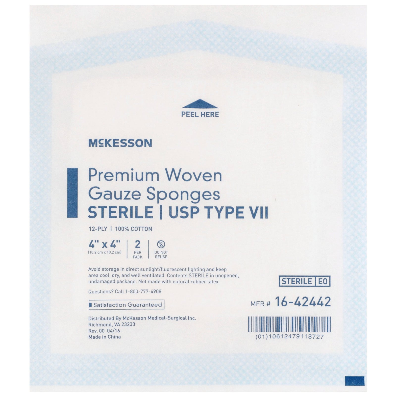 McKesson NonSterile USP Type VII Gauze Sponge