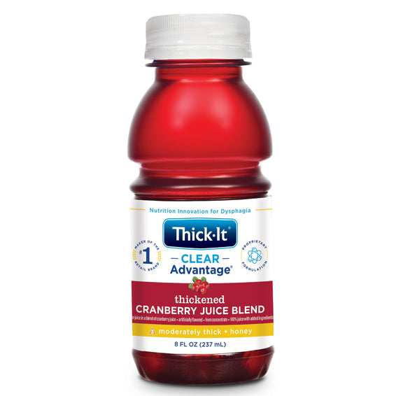 Thick-It Clear Advantage Thickened Beverage, Cranberry Juice Blend, 8 oz, Honey Consistency