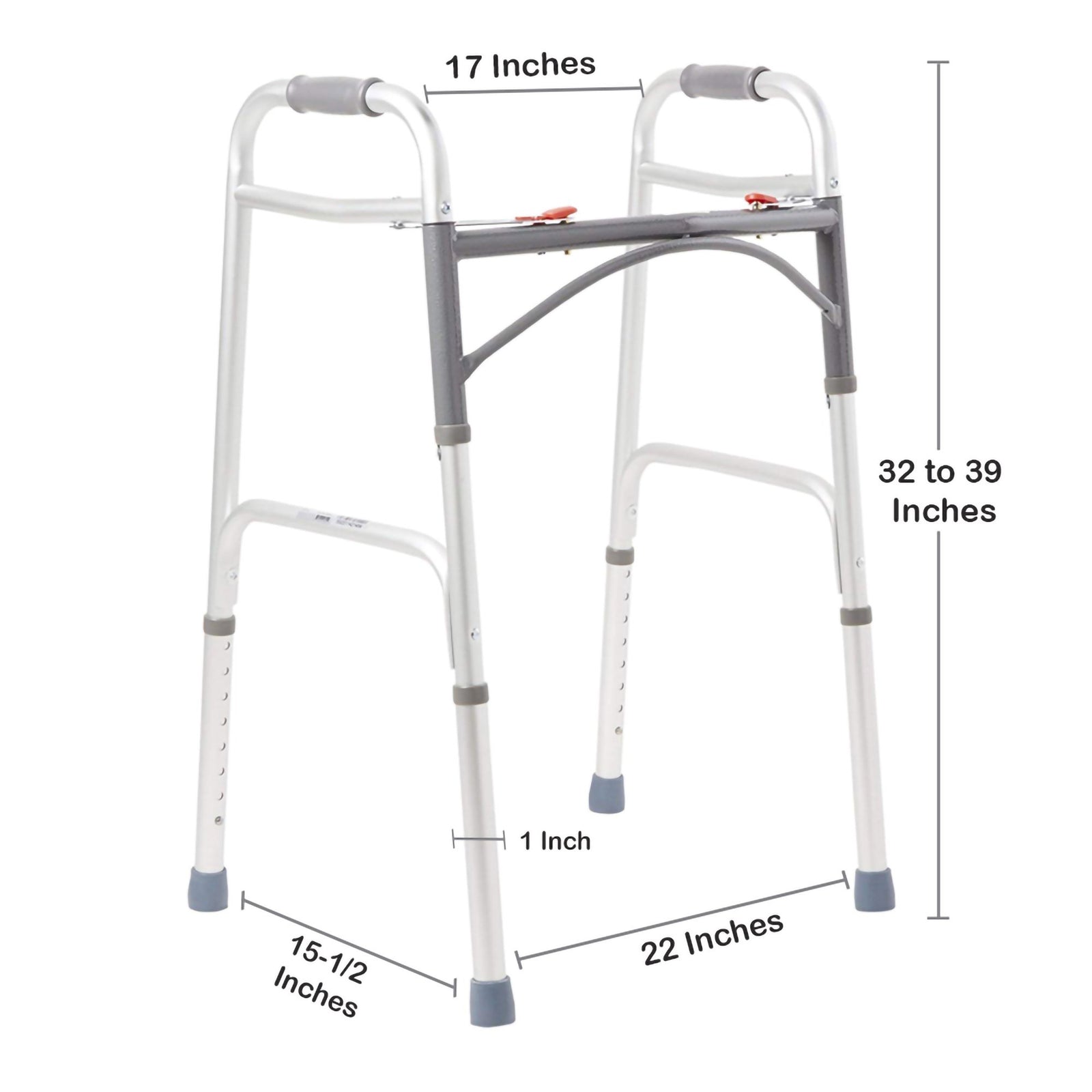 McKesson Folding Walker Adjustable Height