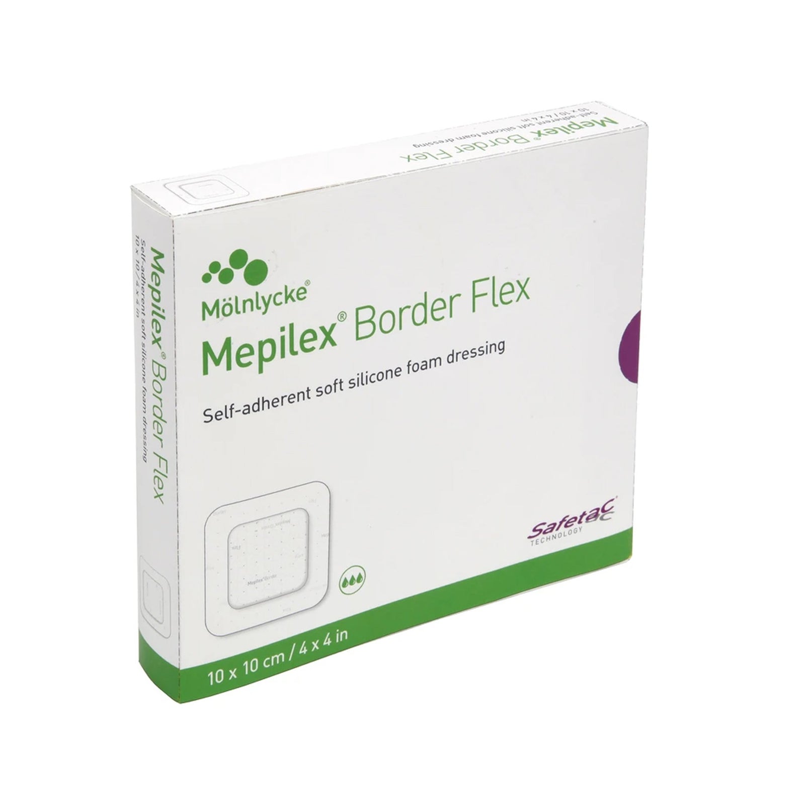 Molnlycke Mepilex Border Flex Self-Adherent Soft Silicone Foam Dressing