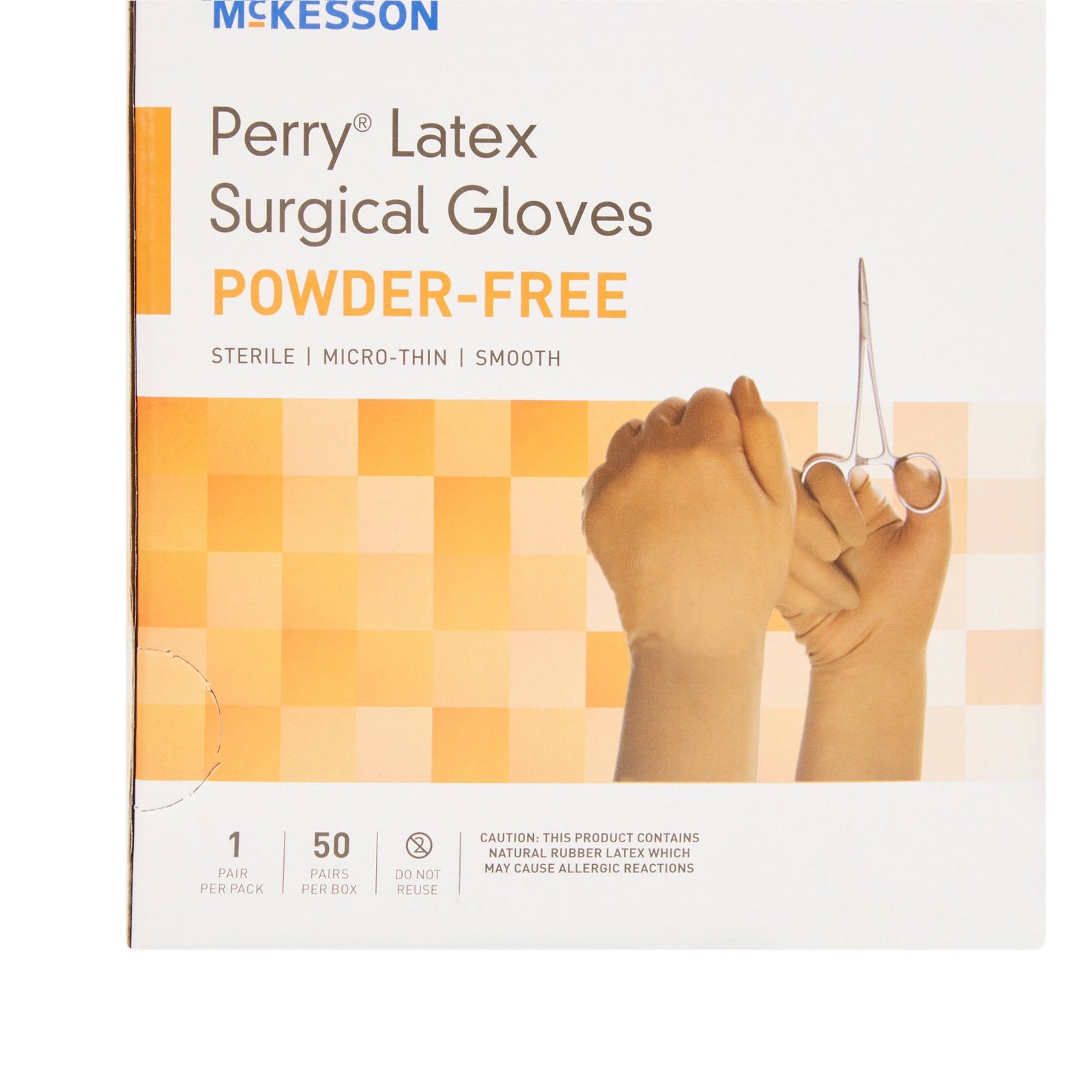 McKesson Perry Latex Standard Cuff Length Surgical Glove