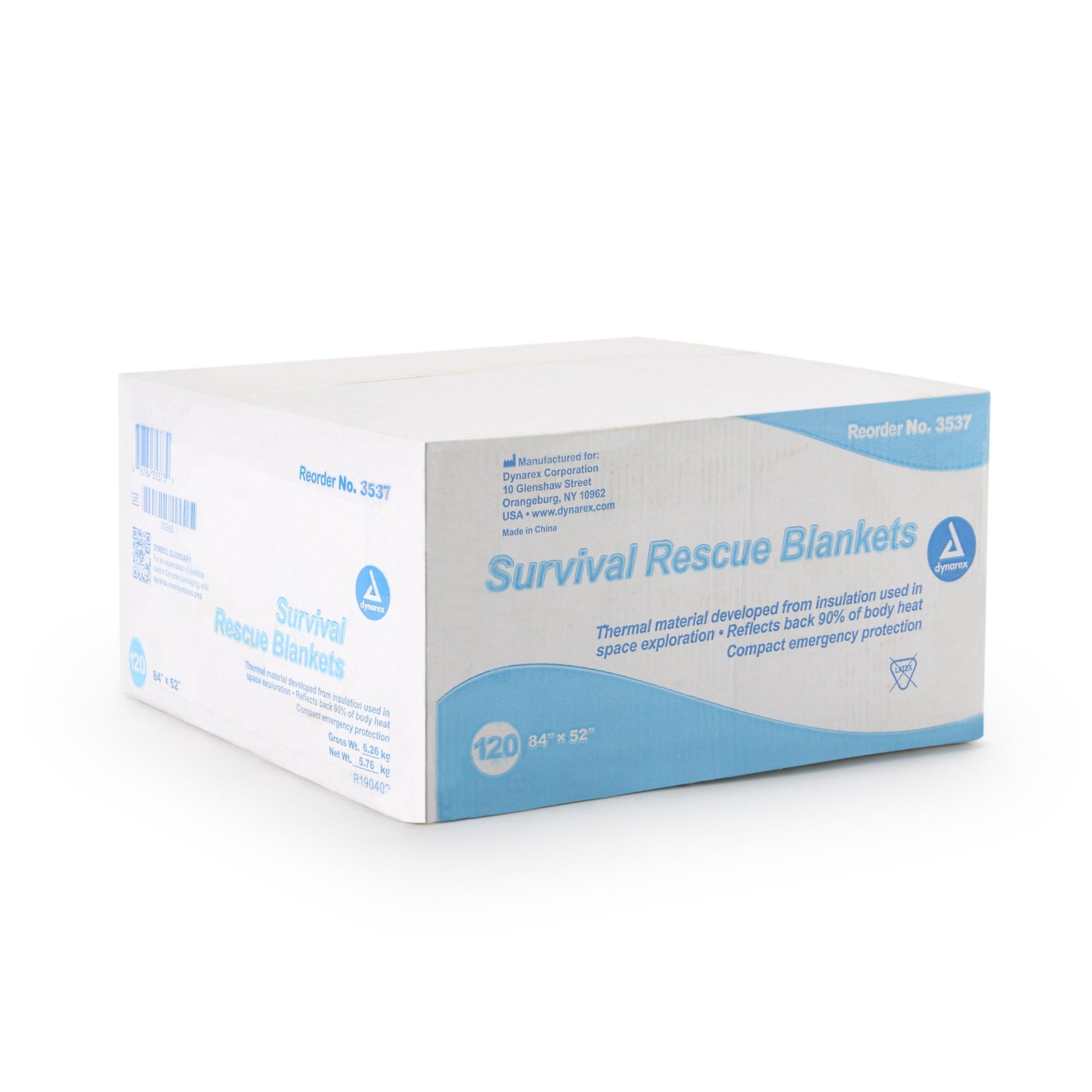 Rescue Blanket 52 W X 84 L Inch Mylar, Aluminum