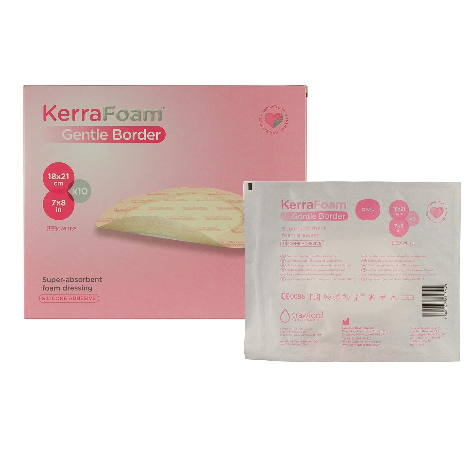 KerraFoam Gentle Border Silicone Foam Dressing