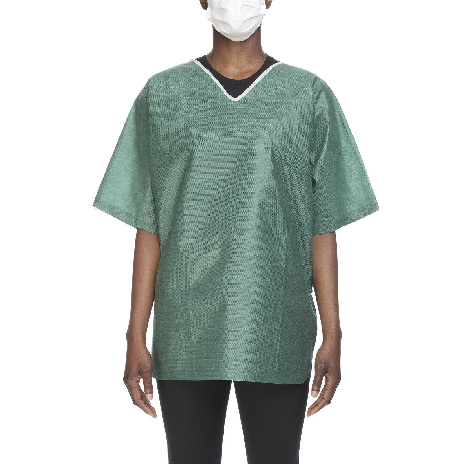 Scrub Shirt X-Large Green Without Pockets Short Sleeve Unisex
