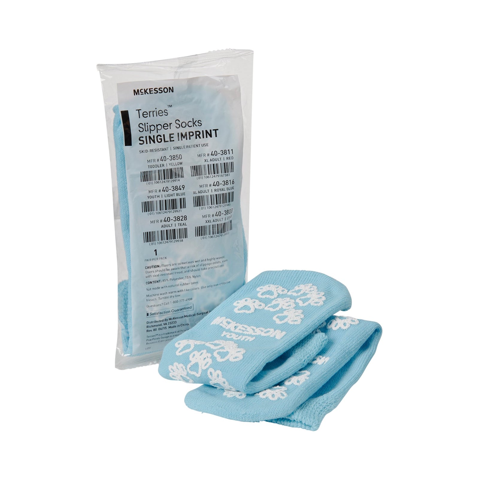 McKesson Terries Double Tread Slipper Socks