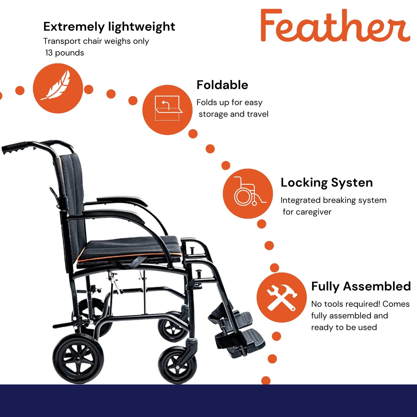 Feather Transport Transport Chair