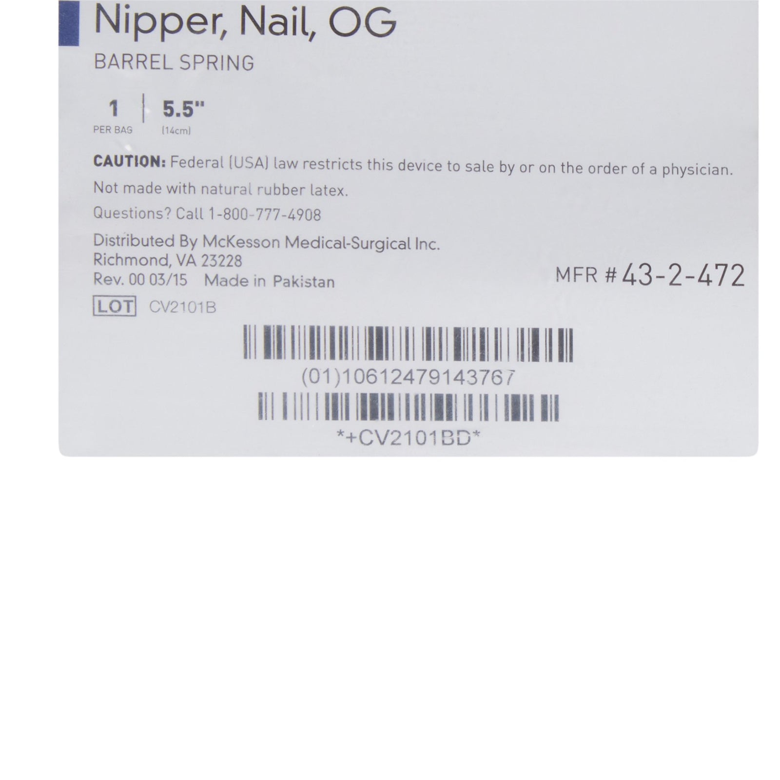 McKesson Performance Nail Nipper