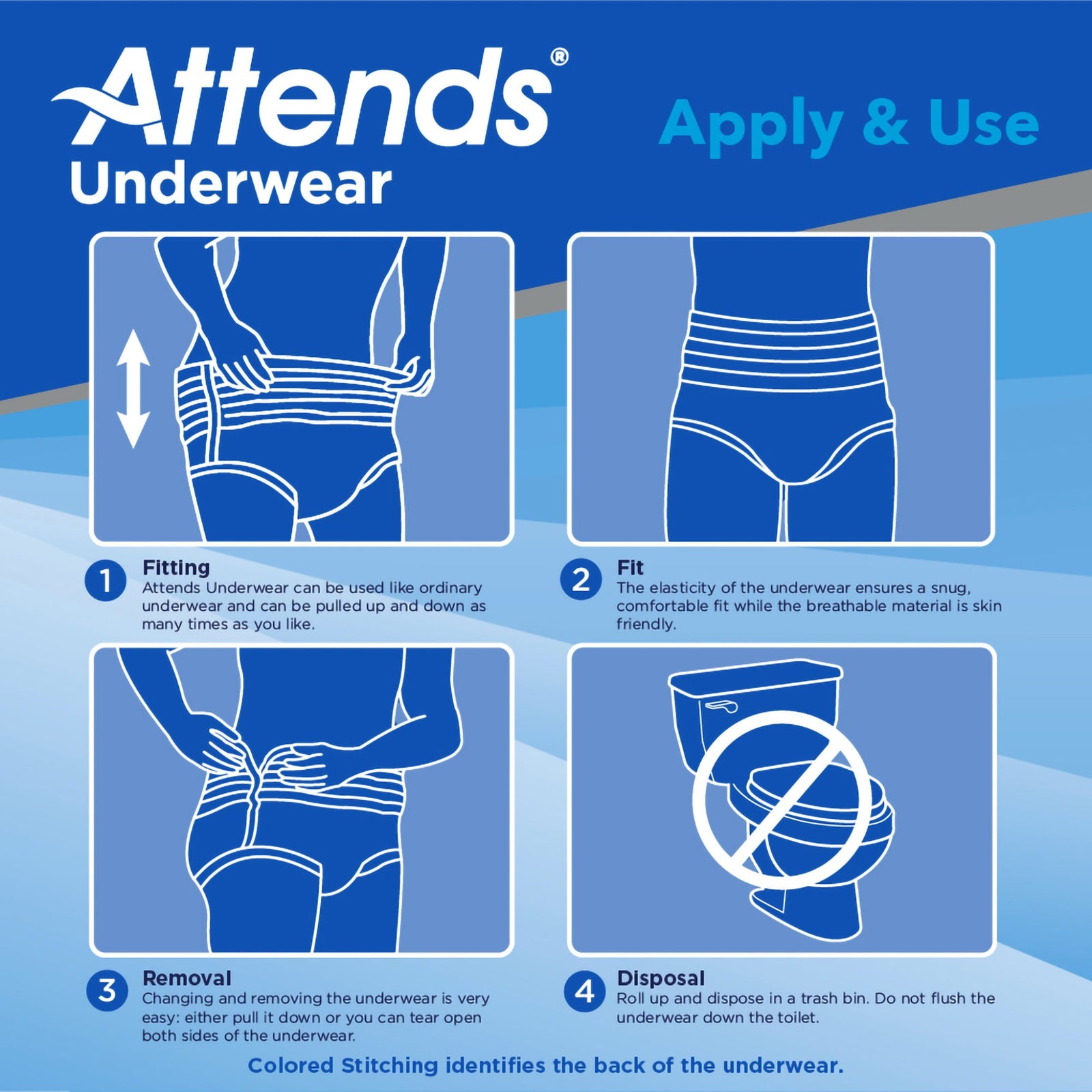 Attends Advanced Unisex Adult Absorbent Underwear