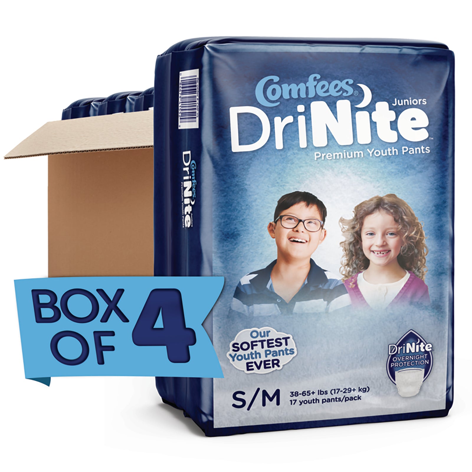 Comfees DriNite Juniors Unisex Youth Absorbent Underwear