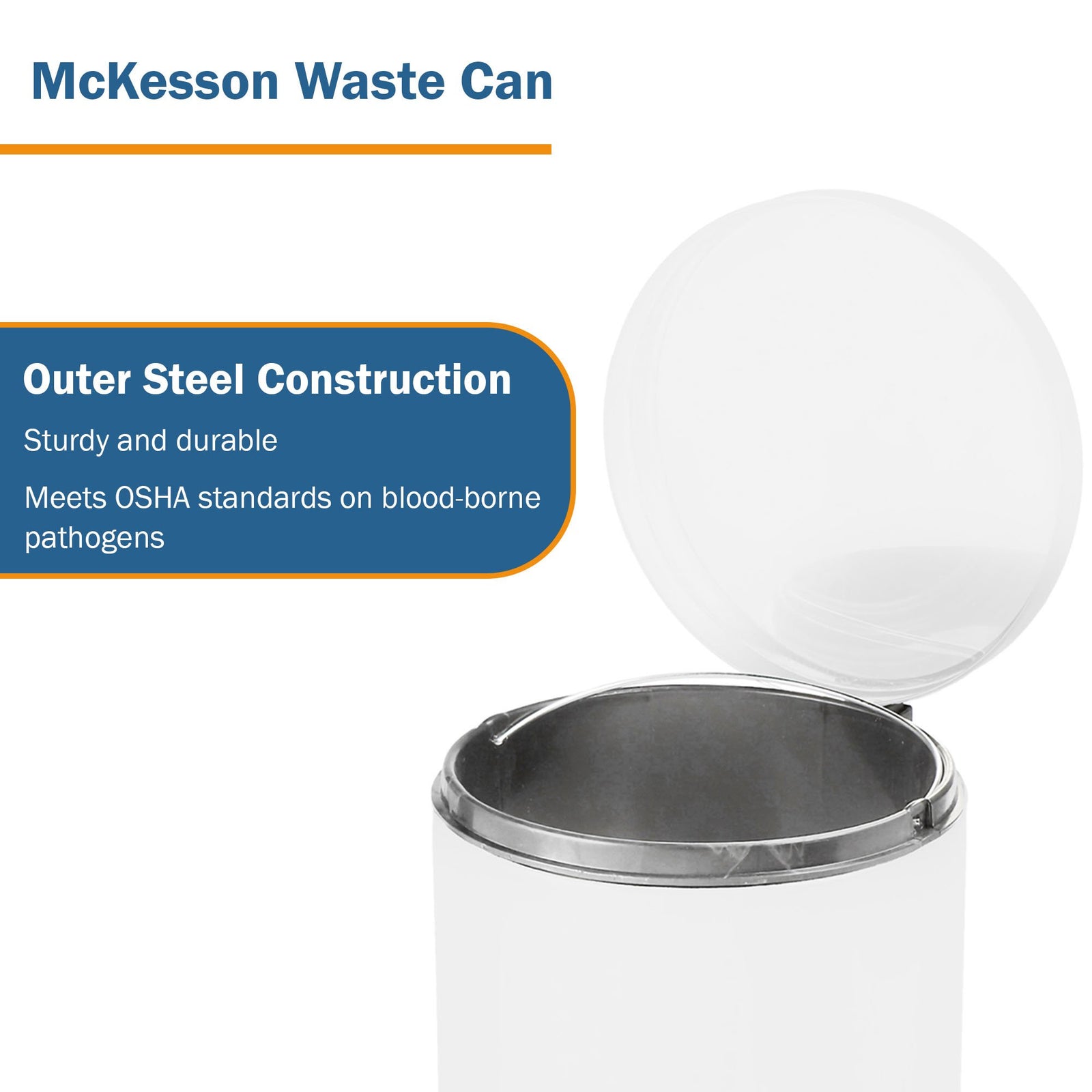 McKesson Trash Can With Plastic Liner