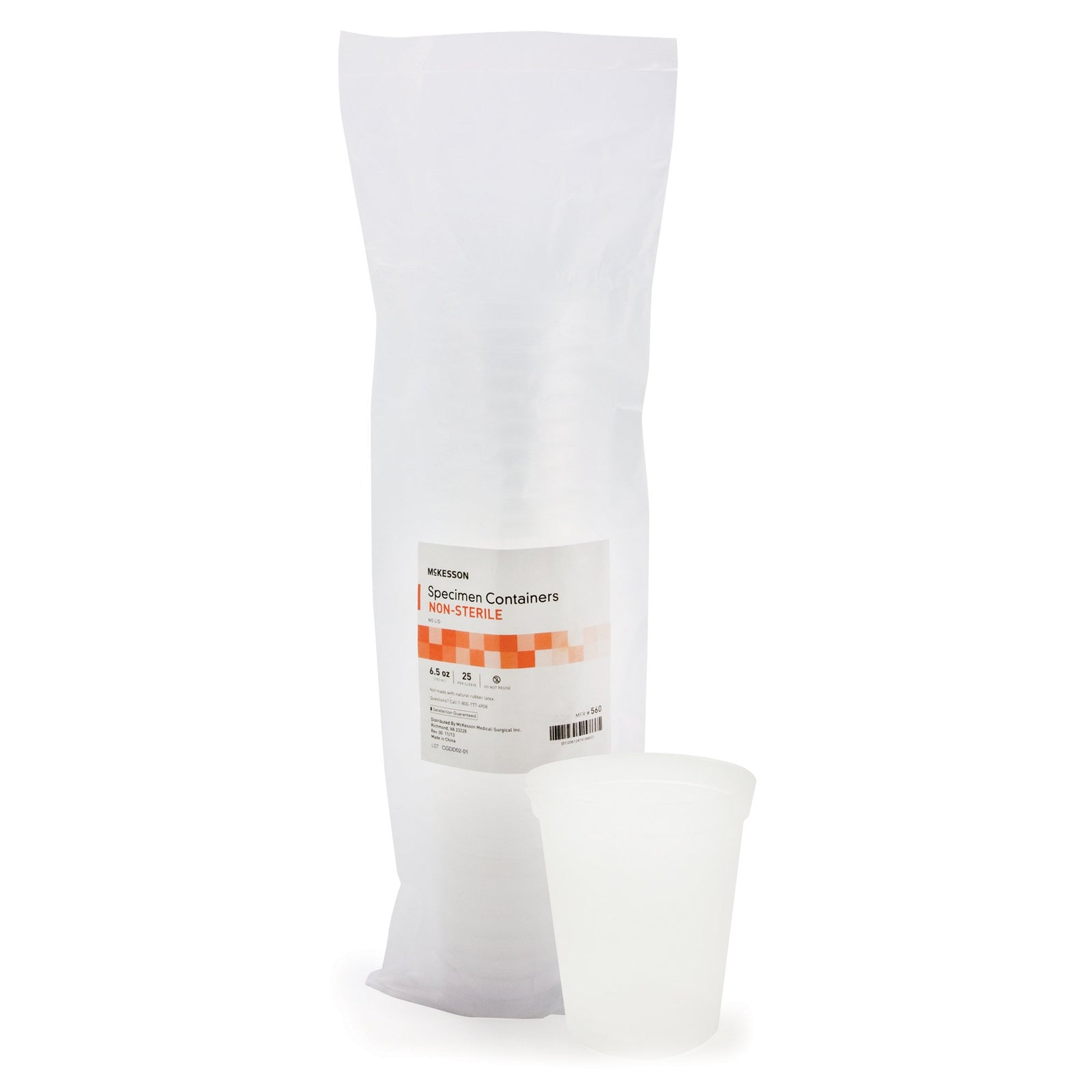 McKesson 6.5oz Specimen Container NonSterile