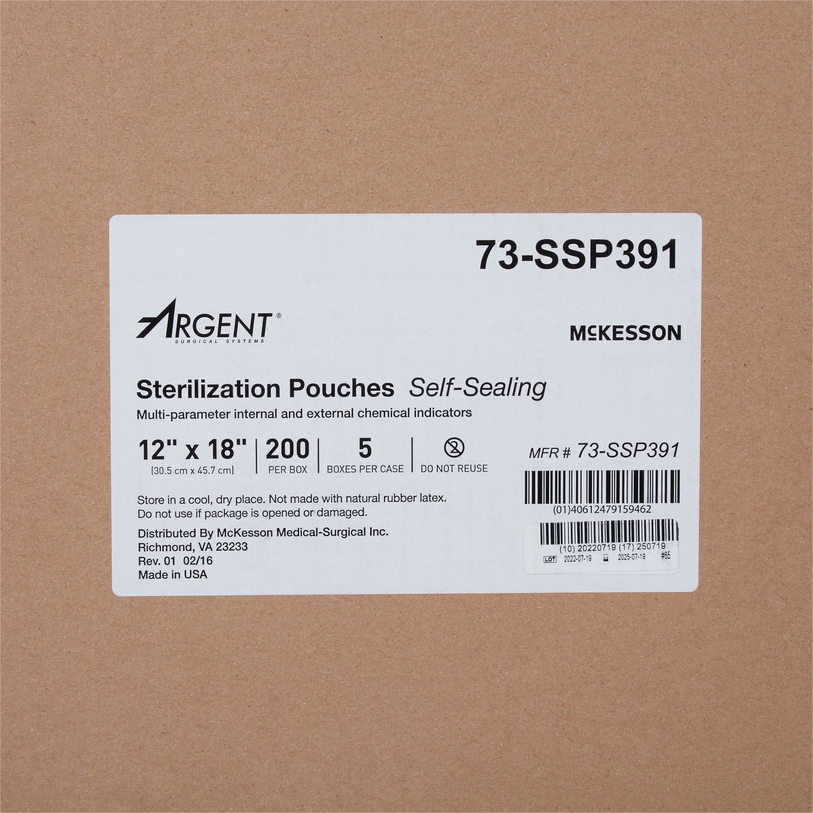 McKesson Argent Sure-Check Sterilization Pouch