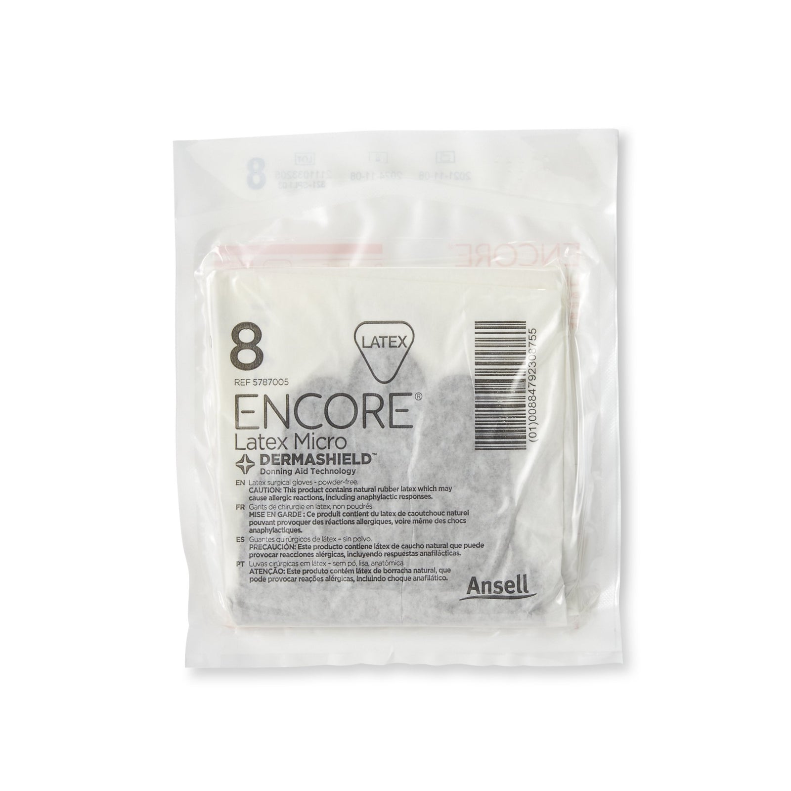 Encore MicrOptic Latex Standard Cuff Length Surgical Glove