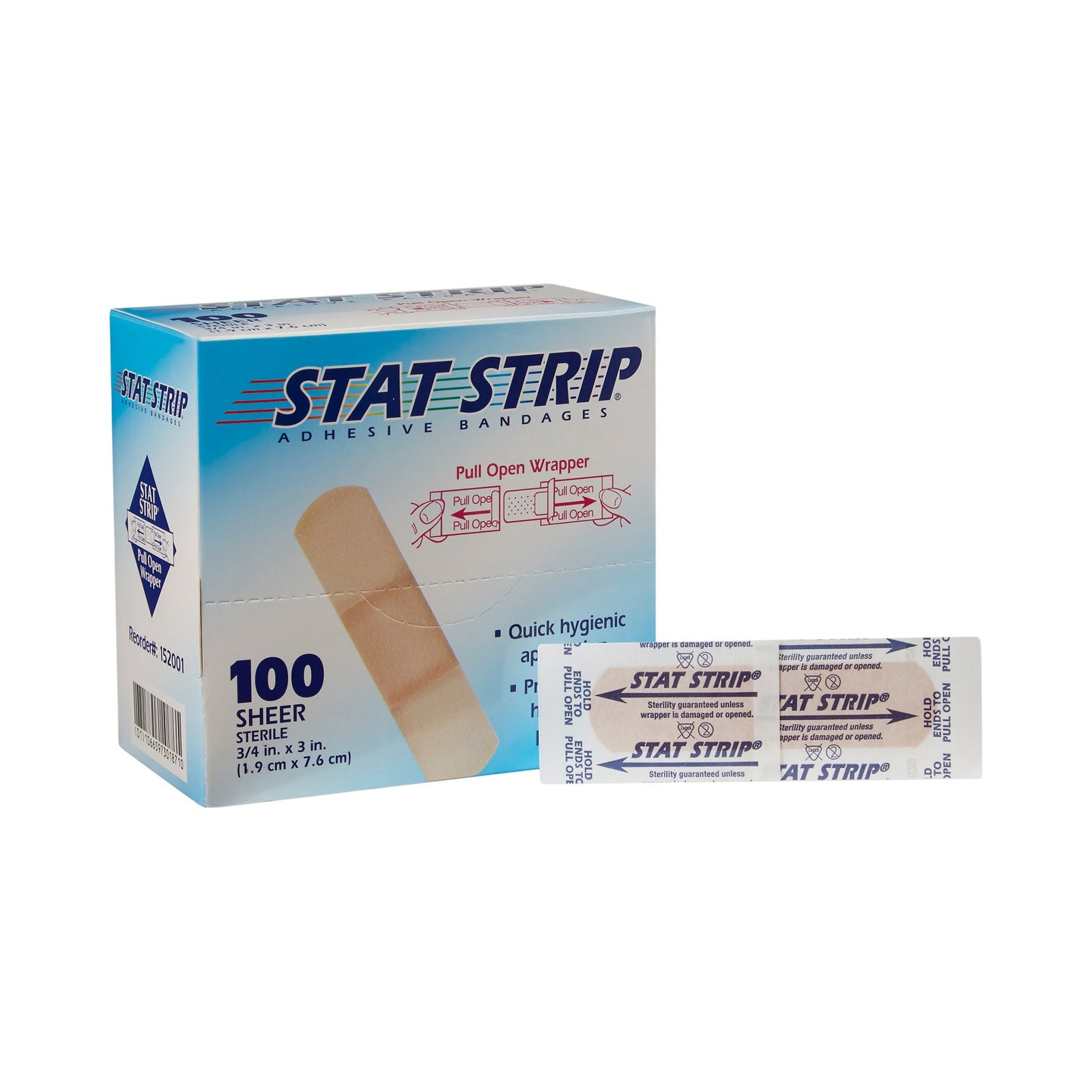 American White Cross Stat Strip Adhesive Strip