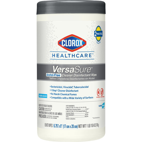 Clorox Healthcare VersaSure Alcohol-Free Cleaner Disinfectant Wipes