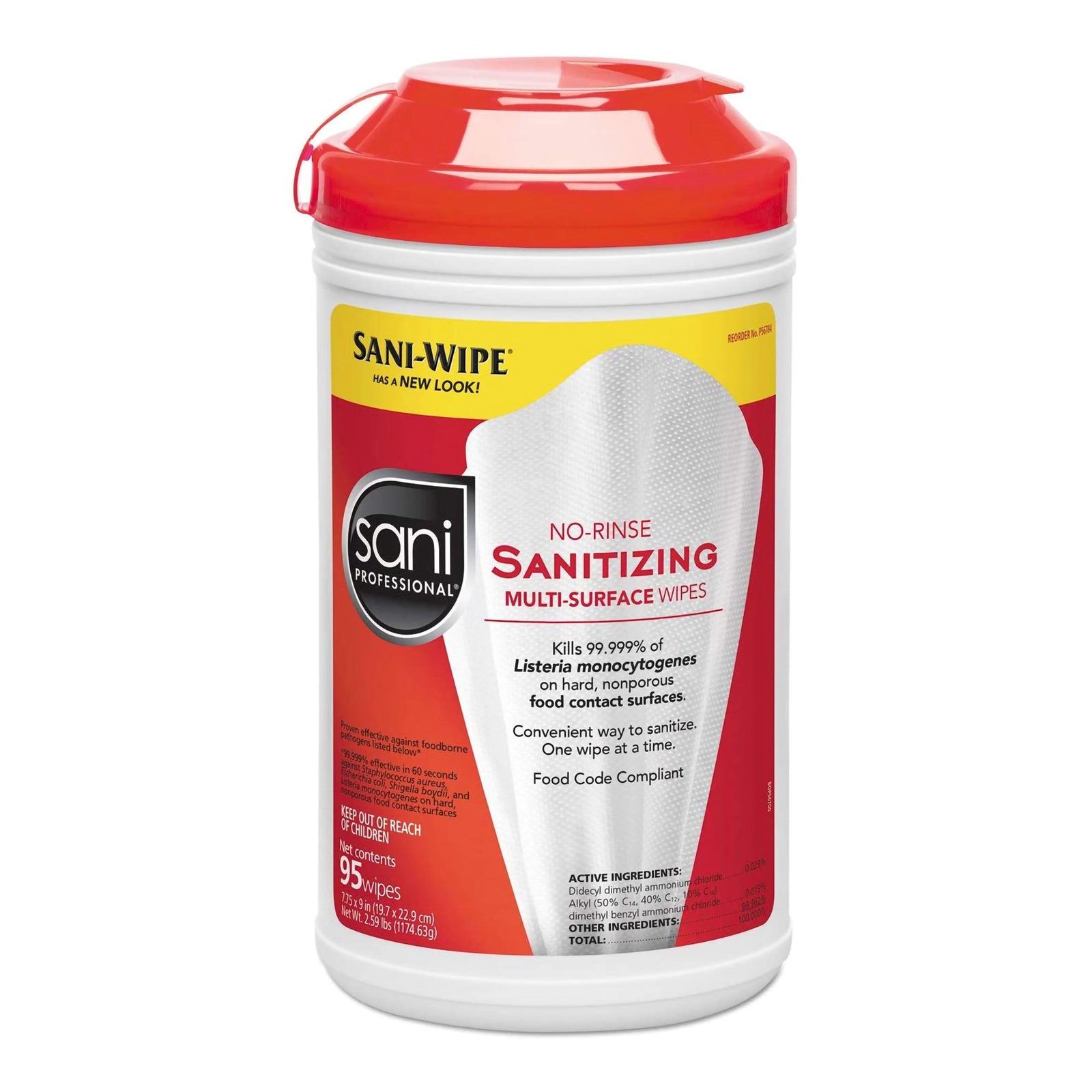 Sani Professional No-Rinse Sanitizing Multi-Surface Wipes