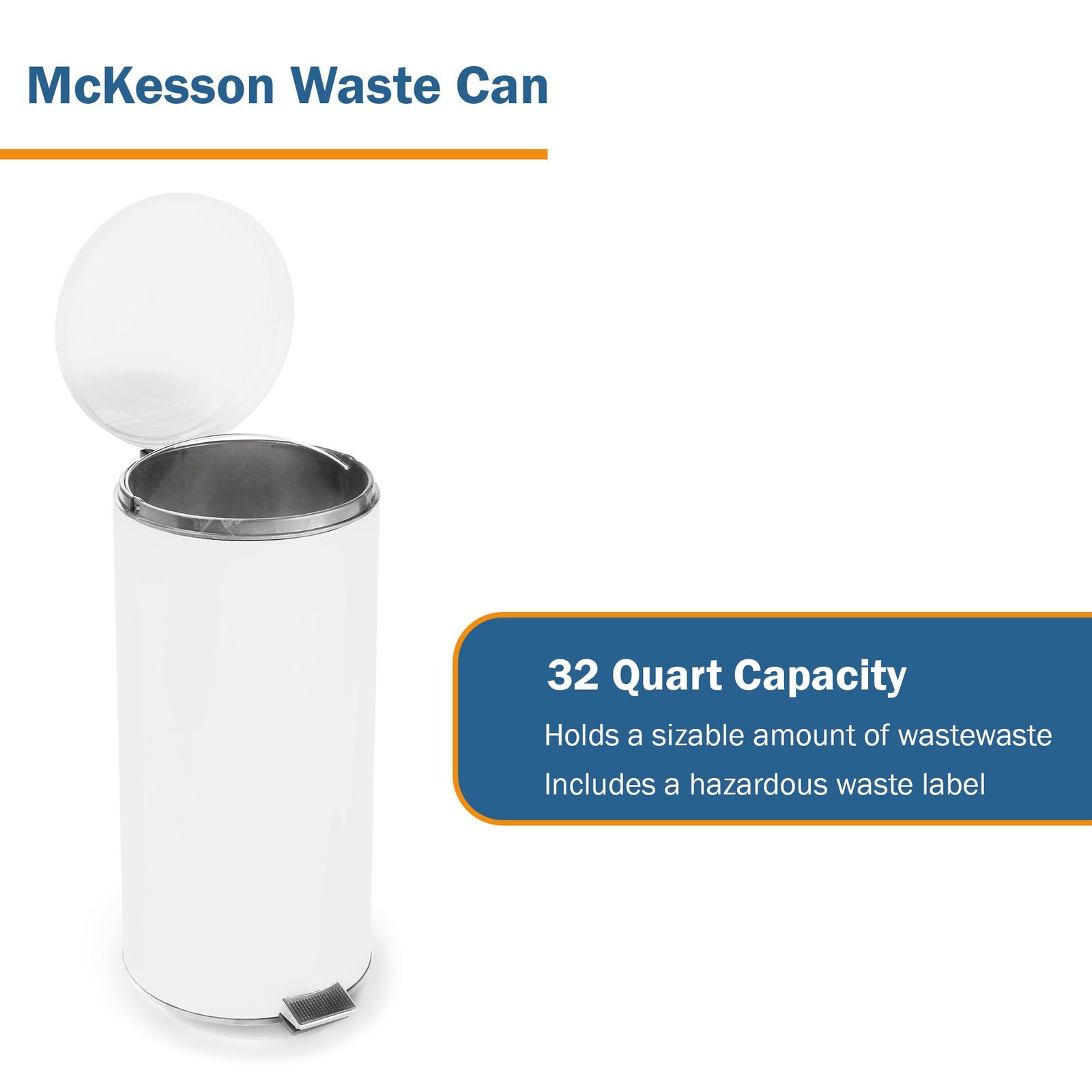 McKesson Trash Can With Plastic Liner