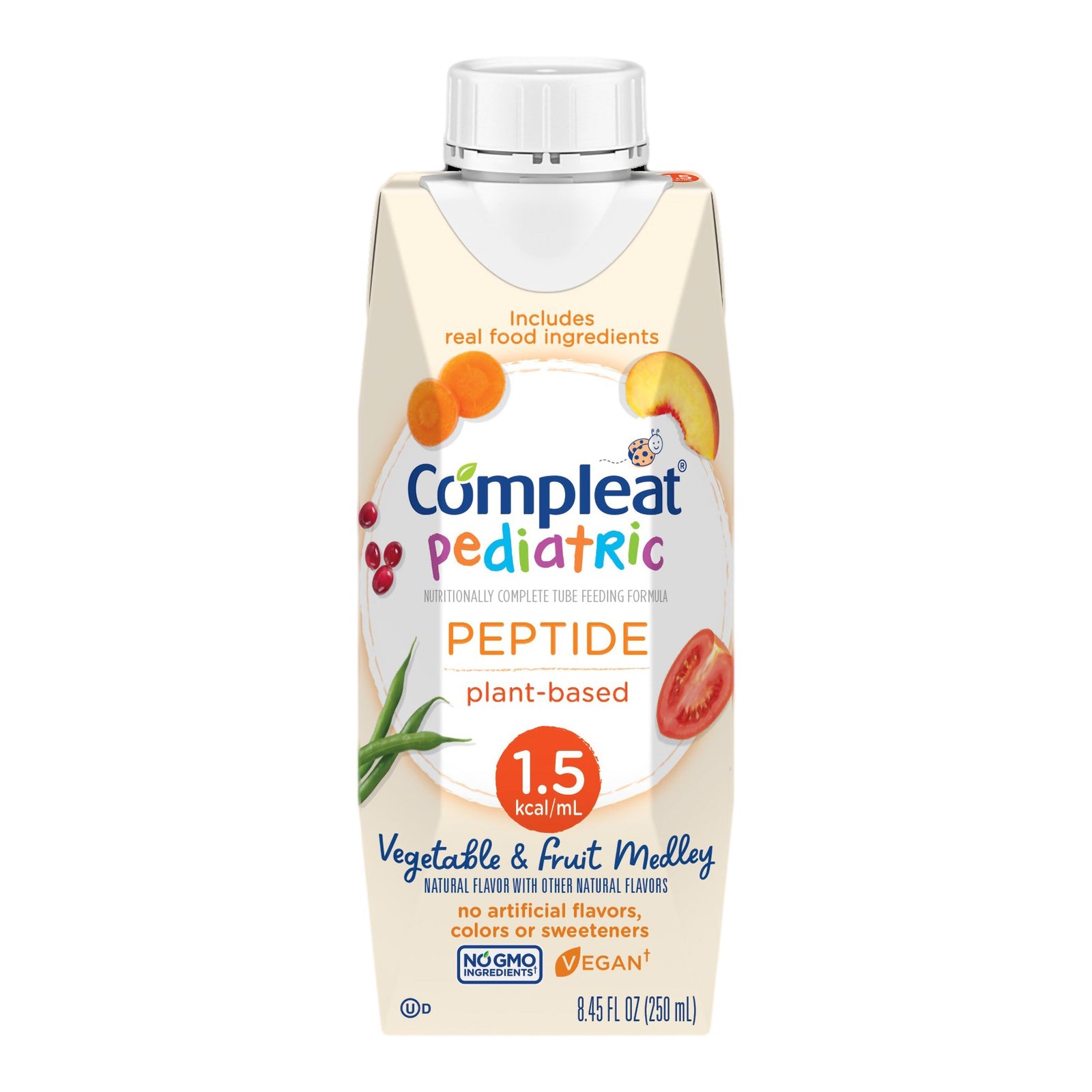 Compleat® Peptide 1.5 Pediatric Oral Supplement / Tube Feeding Formula, 8.45 oz. Carton