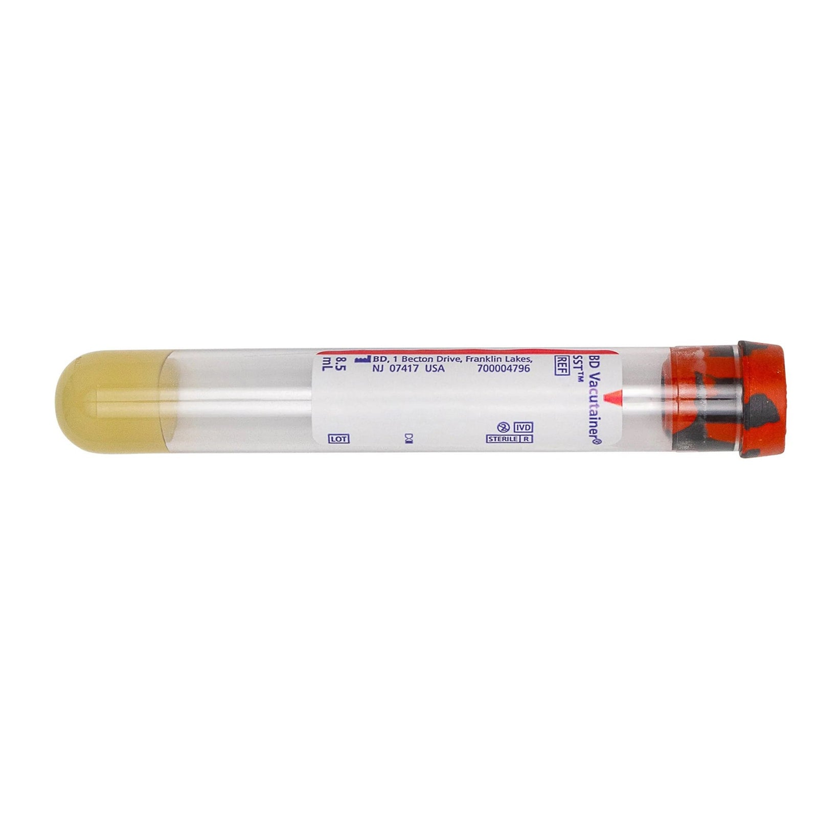 BD Vacutainer SST Serum Gel Tube, 8.5 mL, 16x100mm, Red/Gray