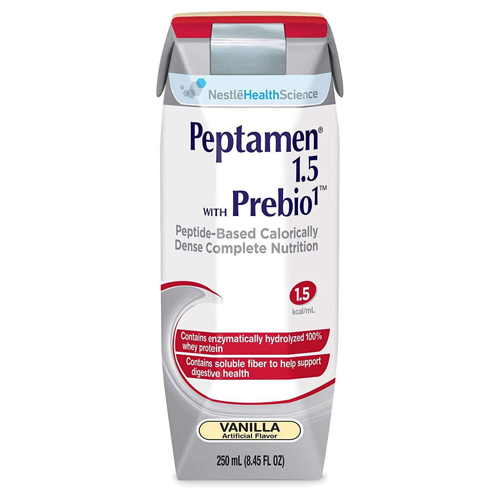 Peptamen® 1.5 with Prebio 1™ Vanilla Oral Supplement / Tube Feeding Formula, 250 mL Carton