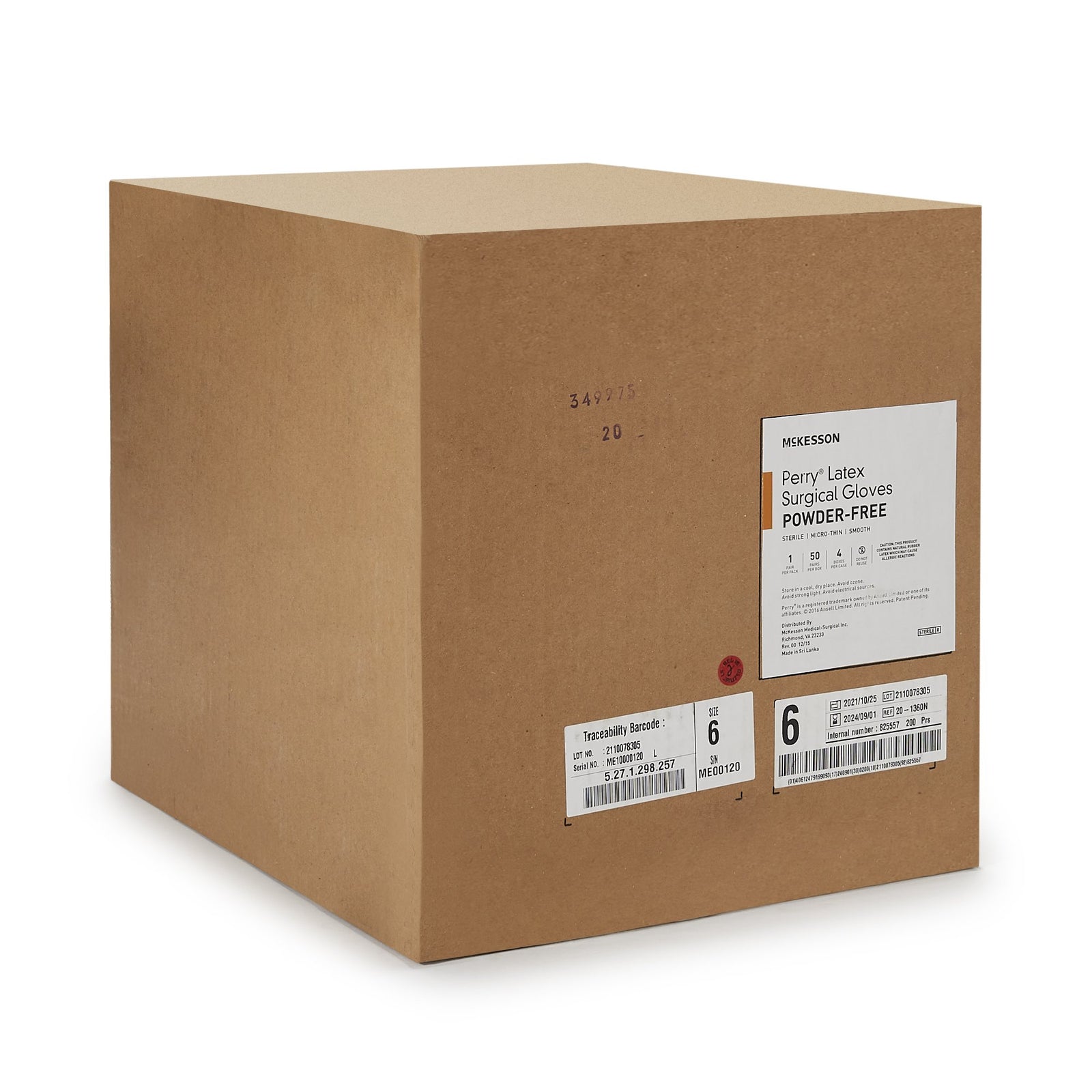 McKesson Perry Latex Standard Cuff Length Surgical Glove