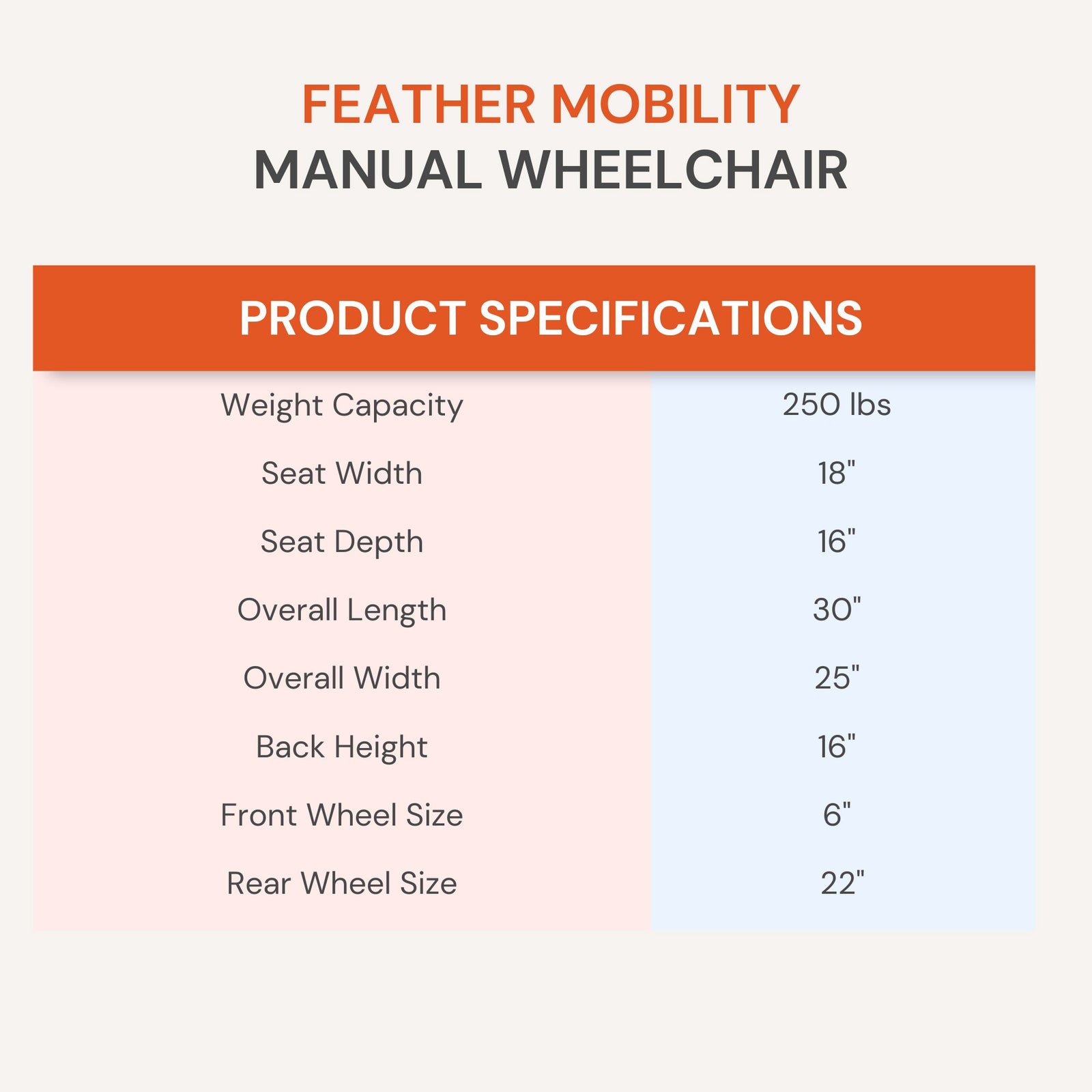 Feather Lightweight Wheelchair