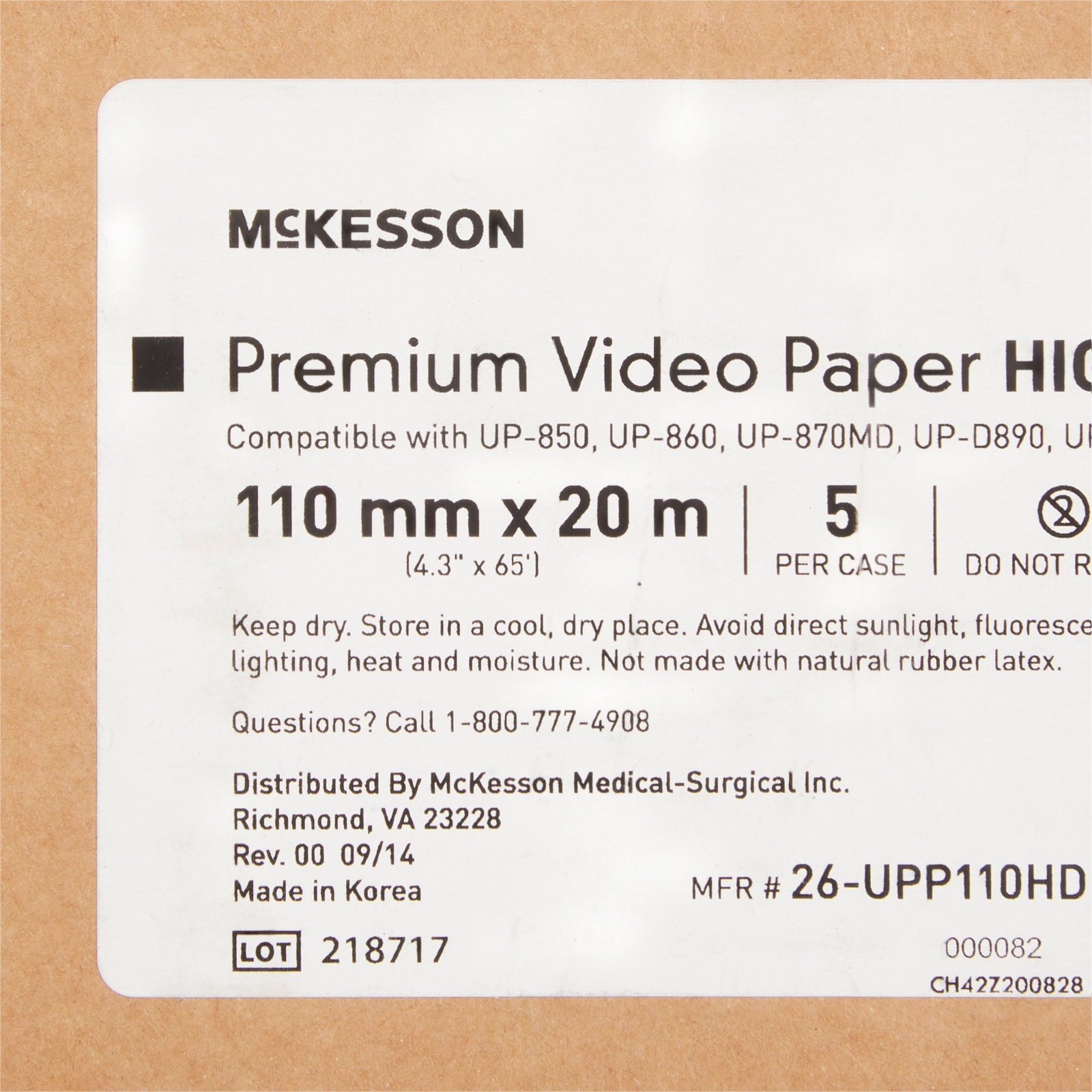 McKesson Media Recording Paper