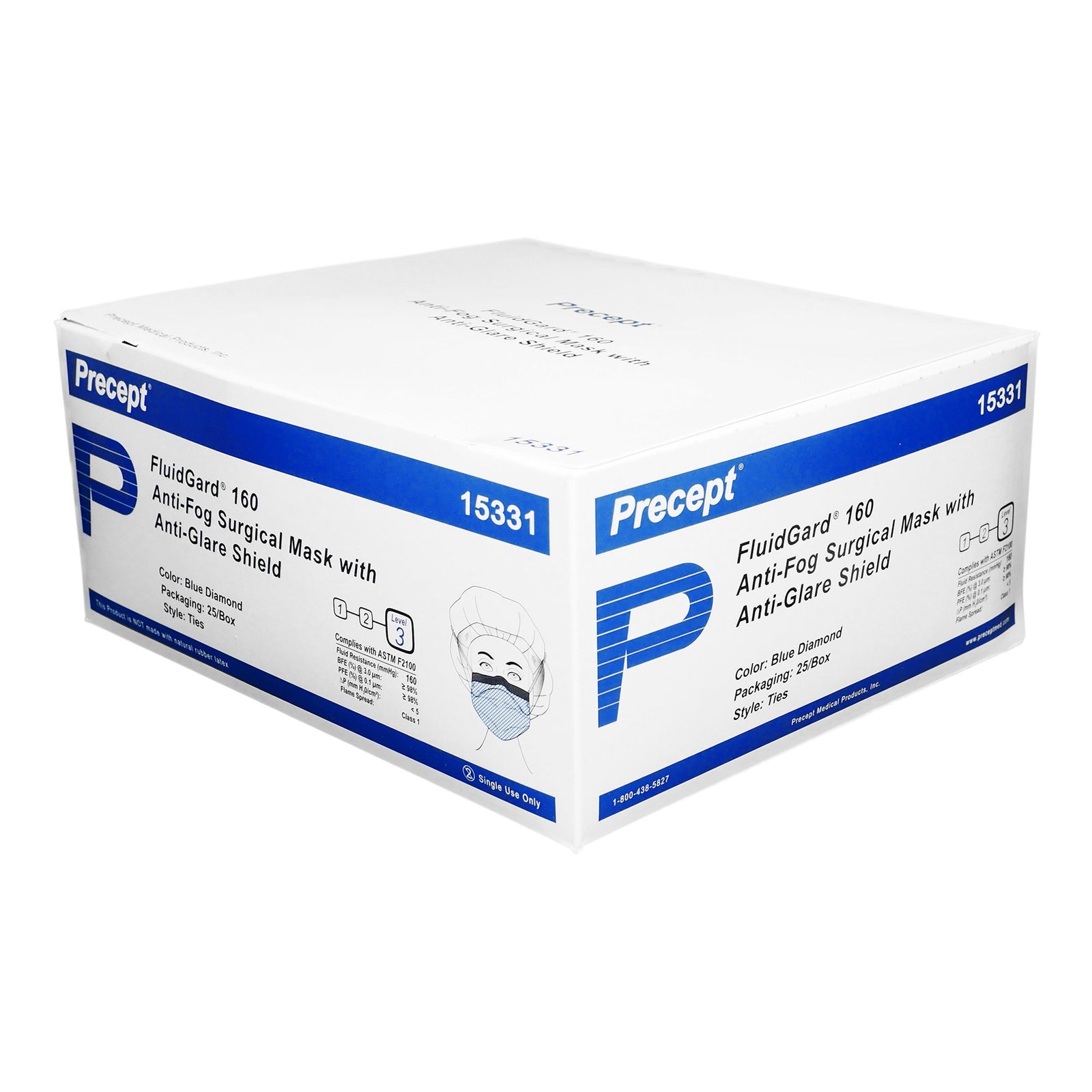 FluidGard 160 Surgical Mask With Eye Shield