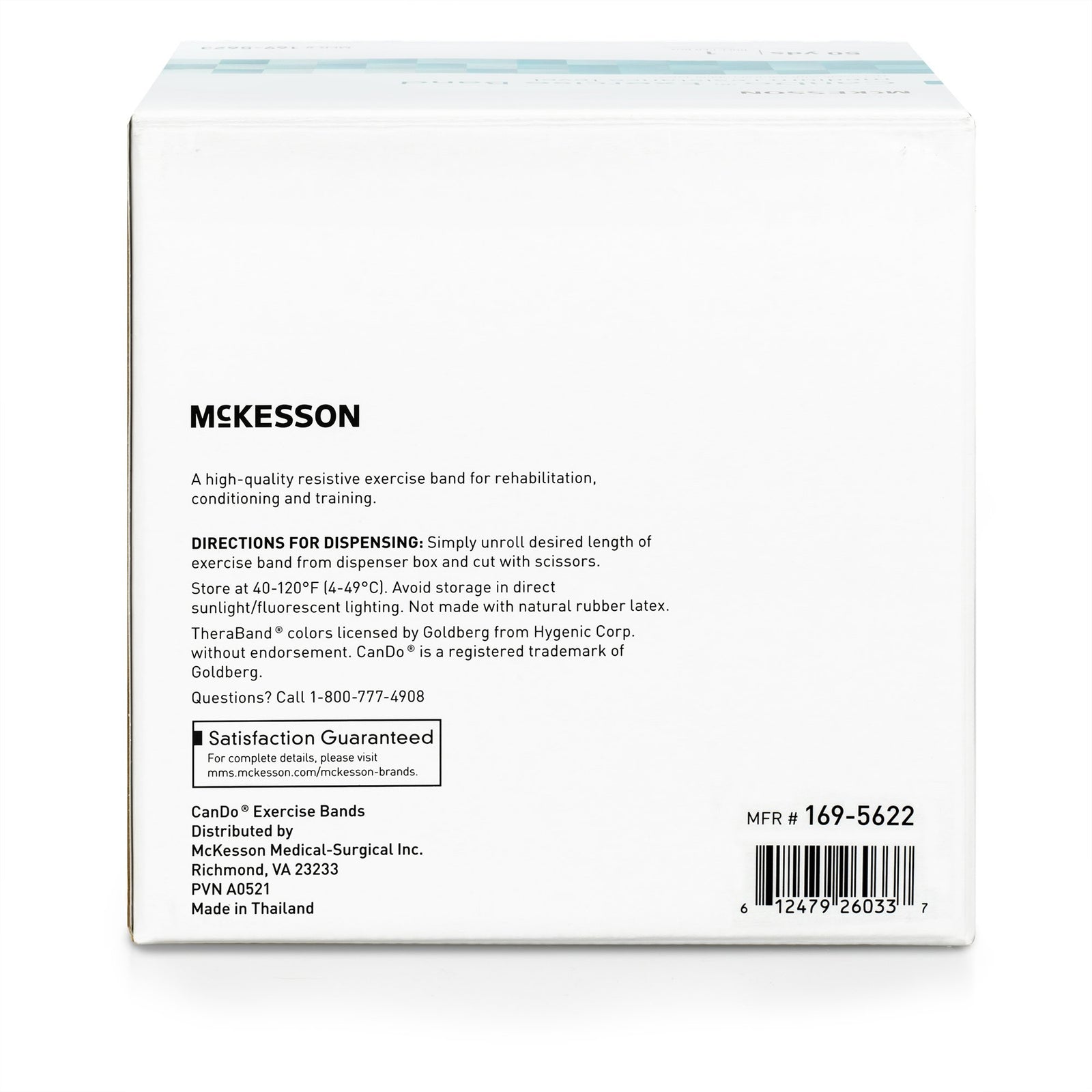 McKesson CanDo Exercise Resistance Band 5 In. x 50 Yd. X-Light to X-Heavy