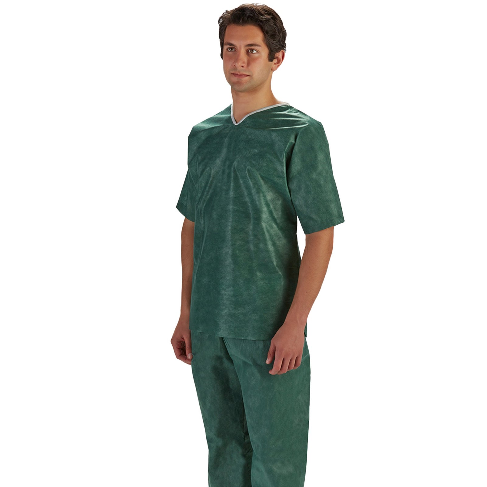 Scrub Shirt X-Large Green Without Pockets Short Sleeve Unisex