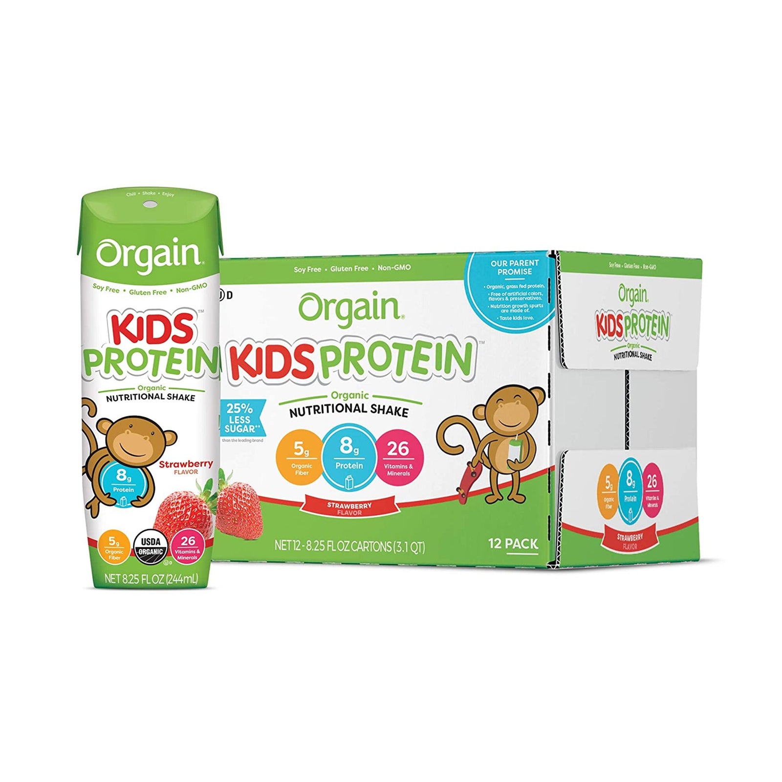 Orgain Kids Protein Organic Nutritional Shake Pediatric Oral Supplemen