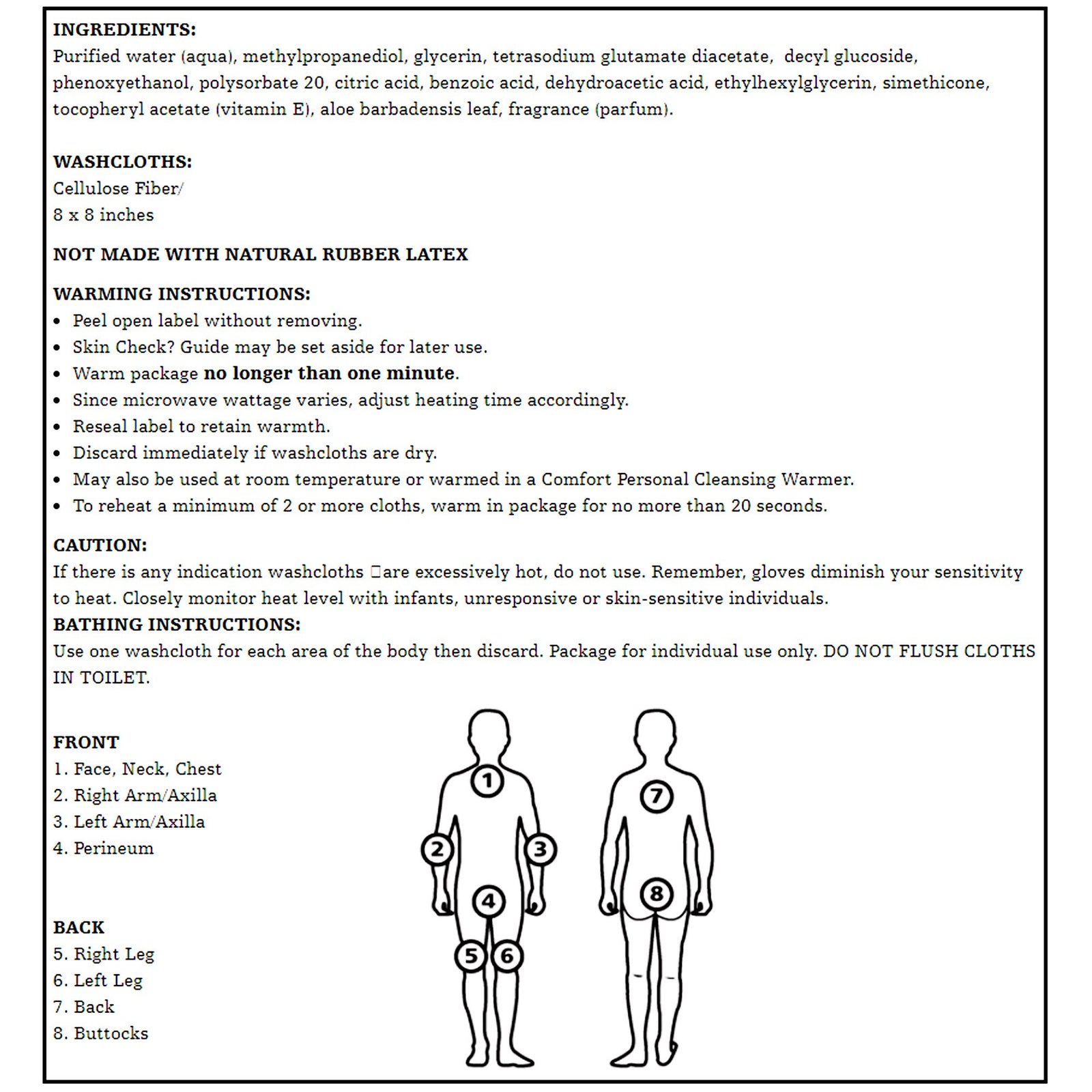 Comfort Bath Rinse-Free Bath Wipe