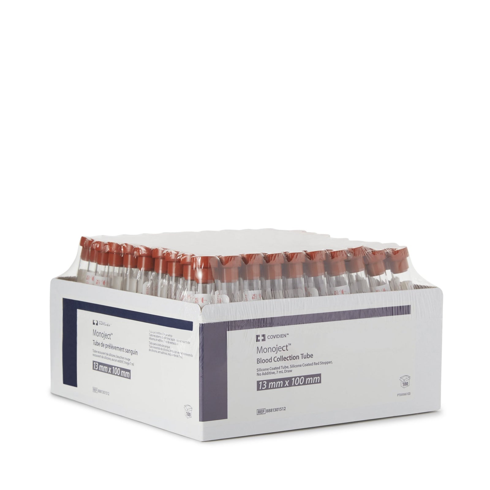 Monoject 7mL Red Glass Serum Tube 13x100mm