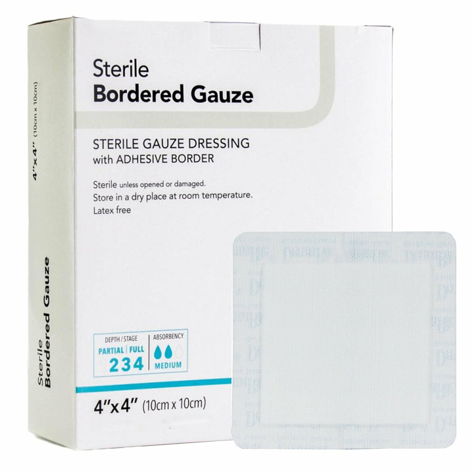DermaRite Bordered Gauze Adhesive Dressing