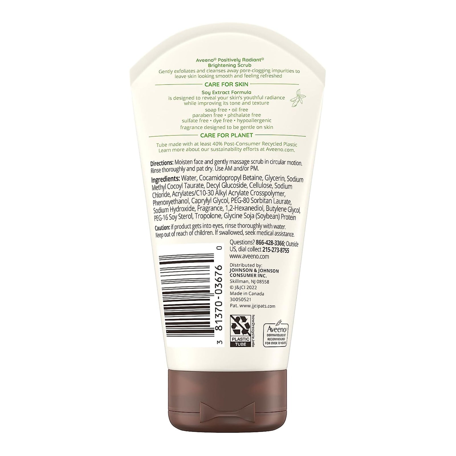 Aveeno, Lot Scrub Positively Radiant Brightening 5Oz