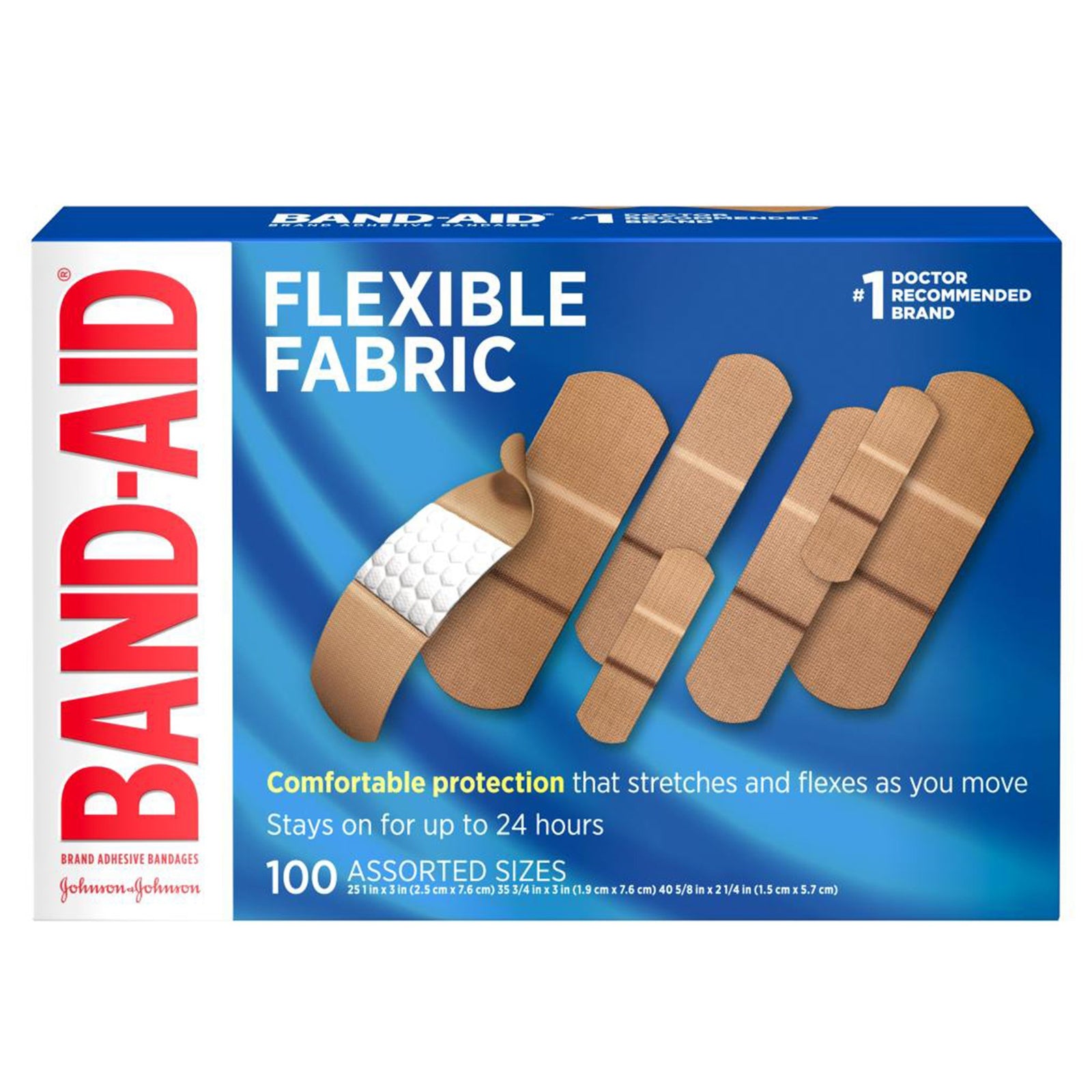 Bandage, Adh Band-Aid Flexiblefabric (100/Bx)