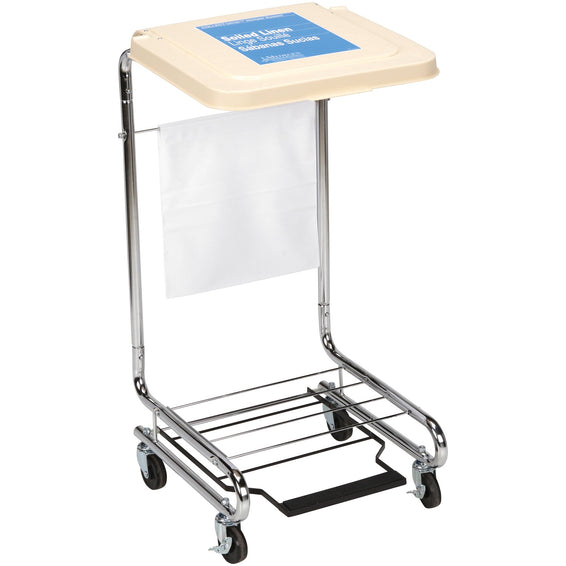 McKesson 30-33 Gal. Self-Closing Hamper Stand with Foot Pedal
